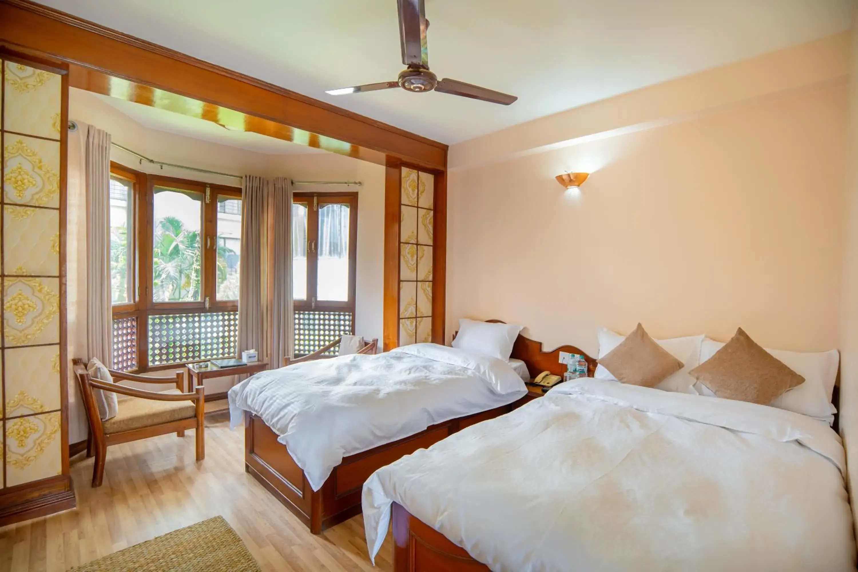 Deluxe Double or Twin Room with Garden View in Laavanya Inn Deluxe Double or Twin Room with Garden View in Laavanya Inn