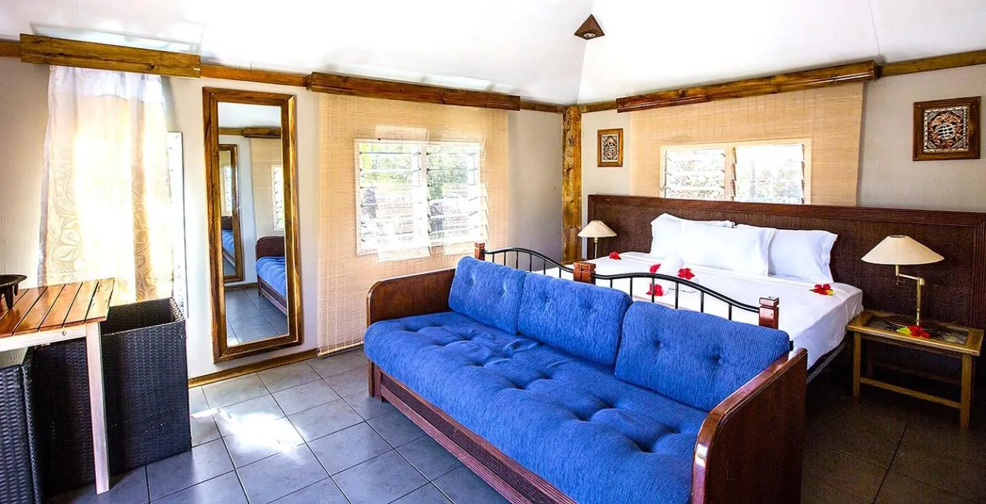 Bedroom, Bed in Barefoot Kuata Island Resort
