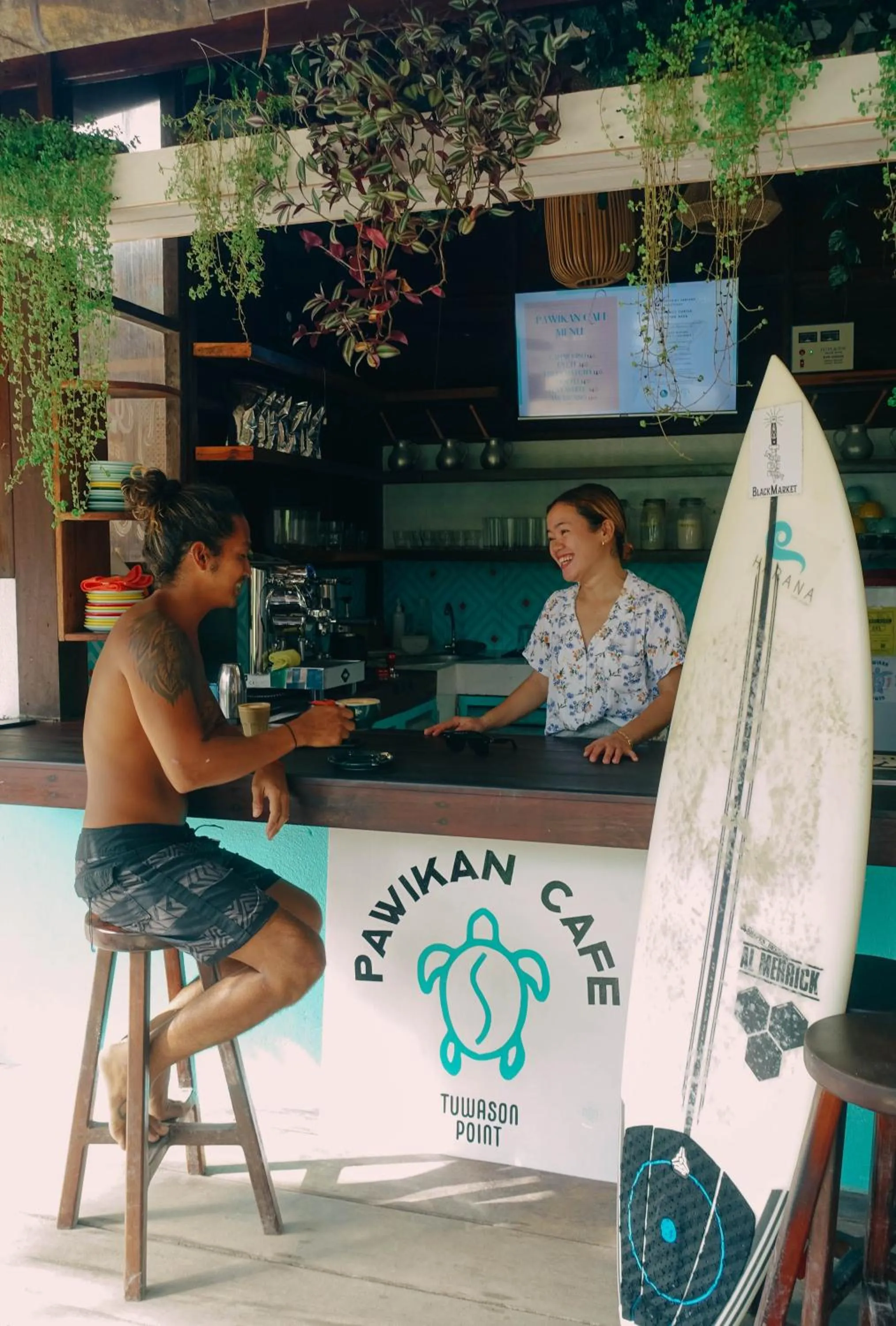 People in Harana Surf Resort