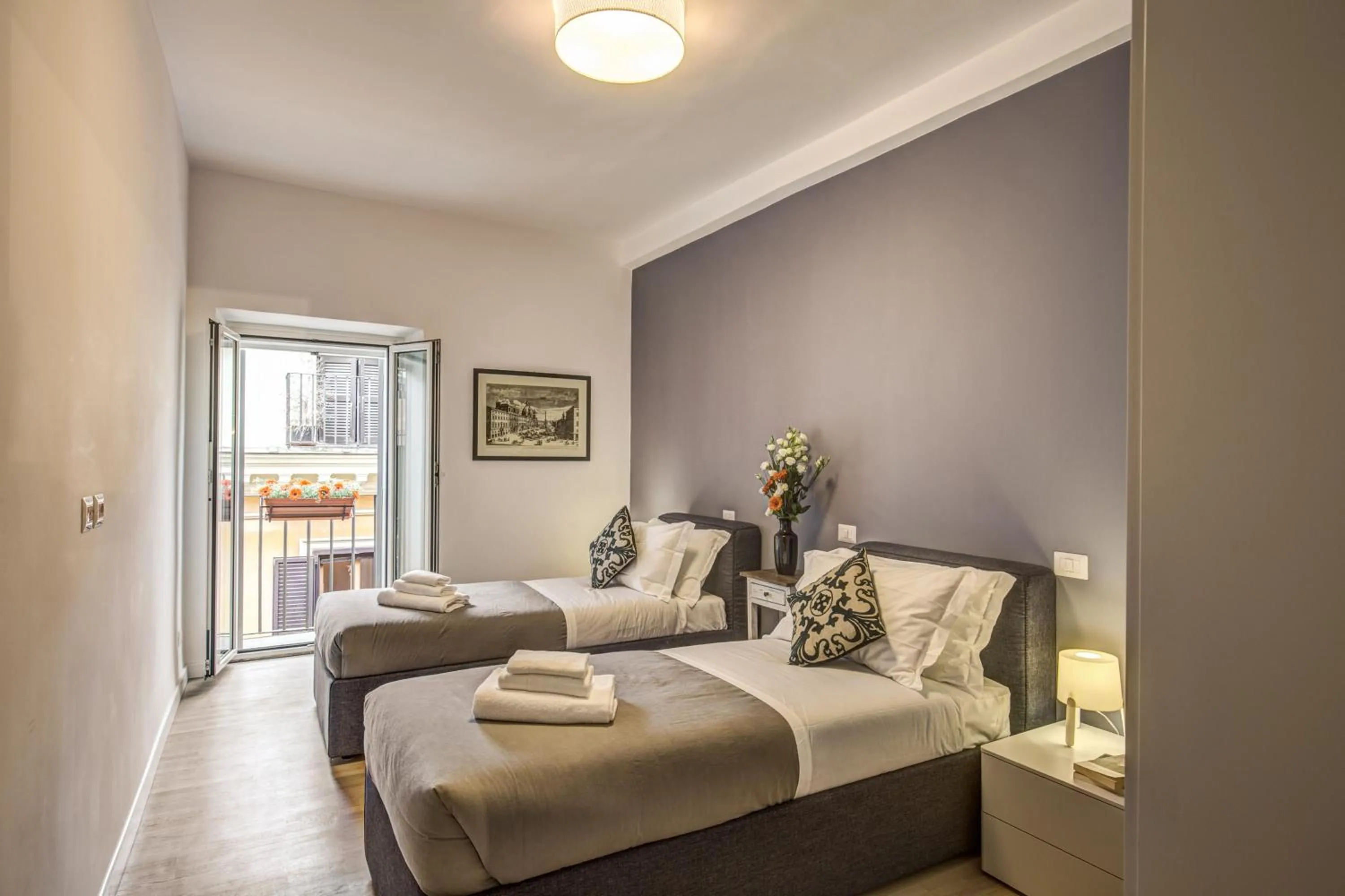 Bed in Orange Suites