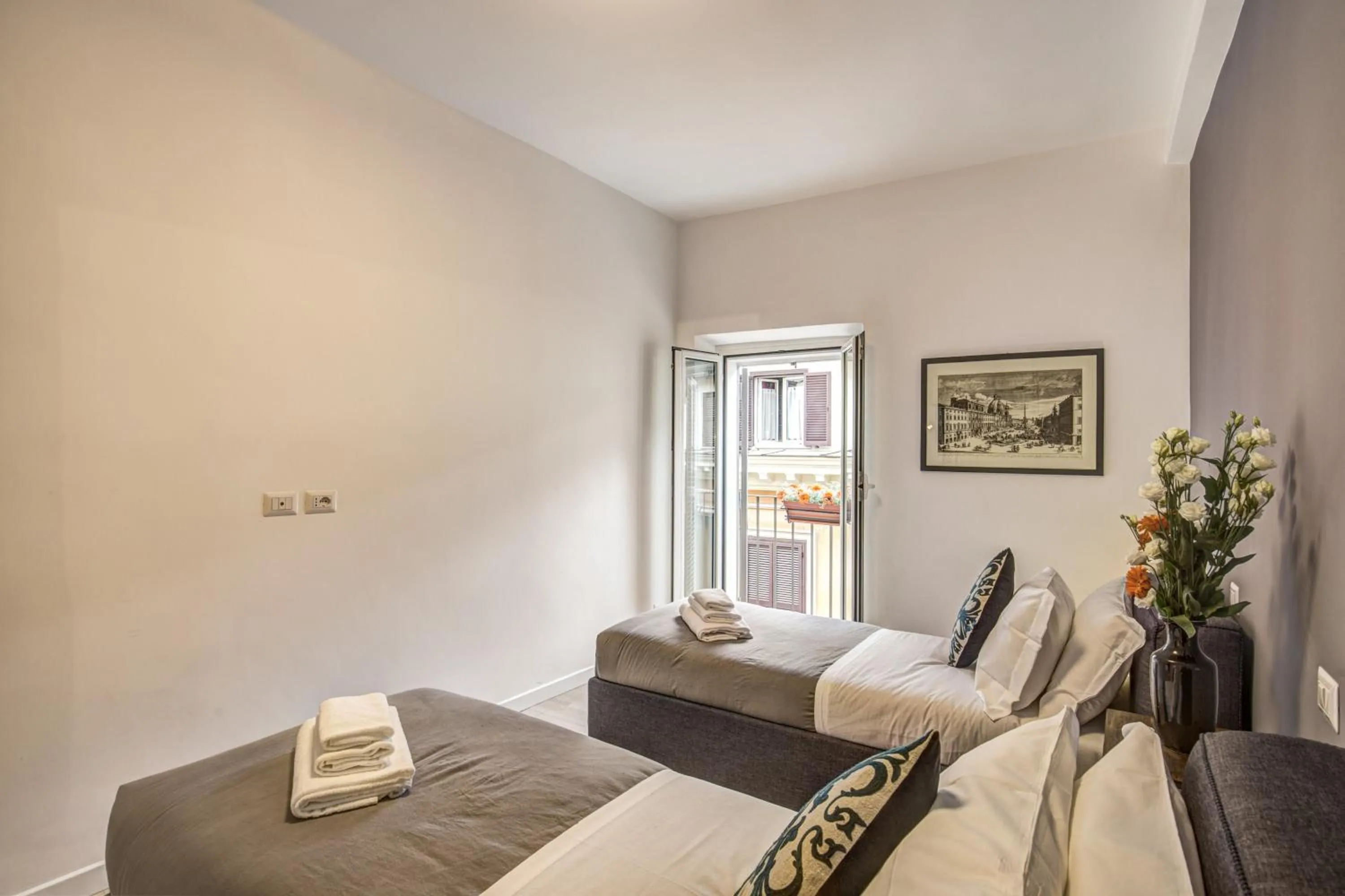 Bed in Orange Suites