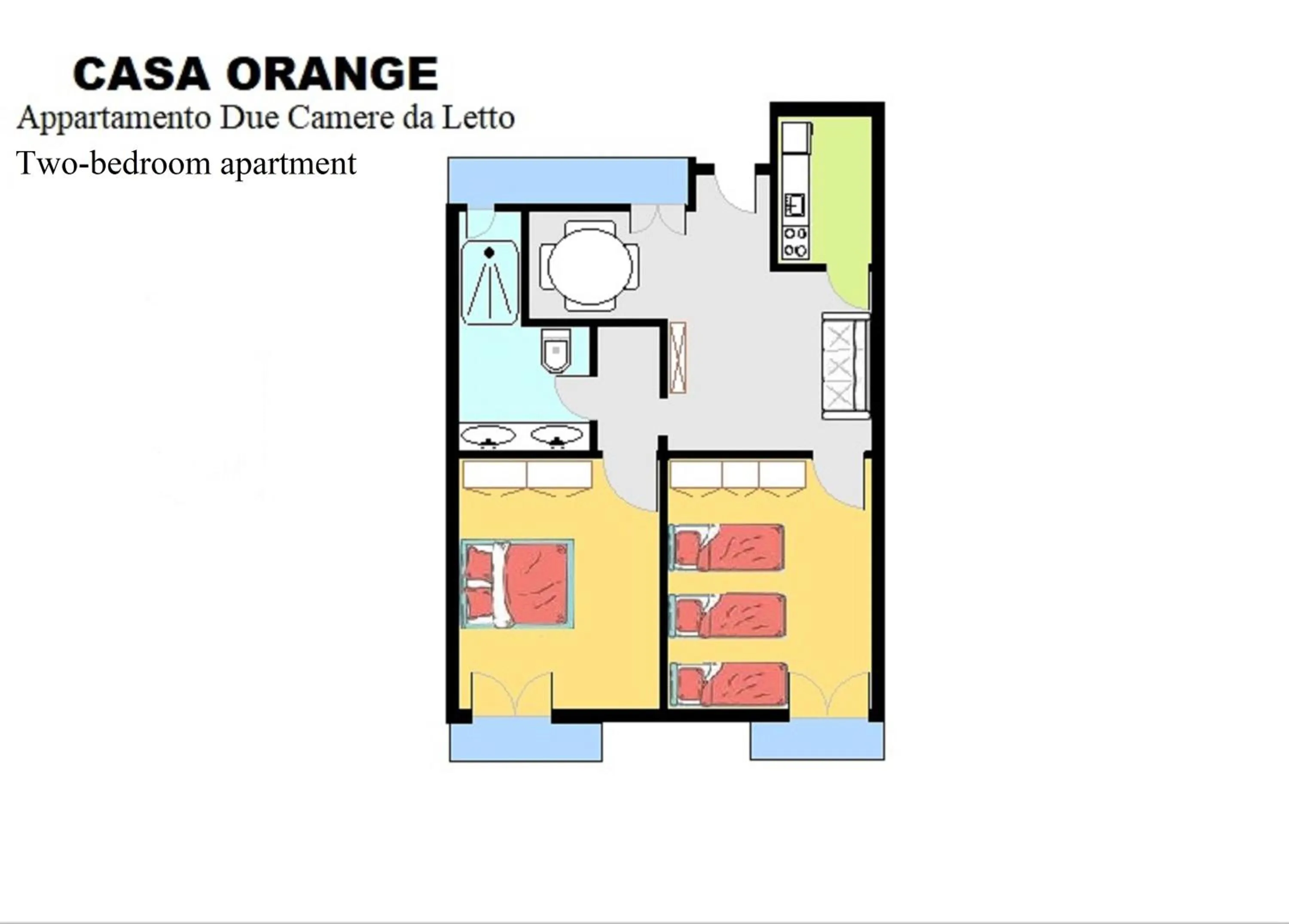 Floor plan in Orange Suites