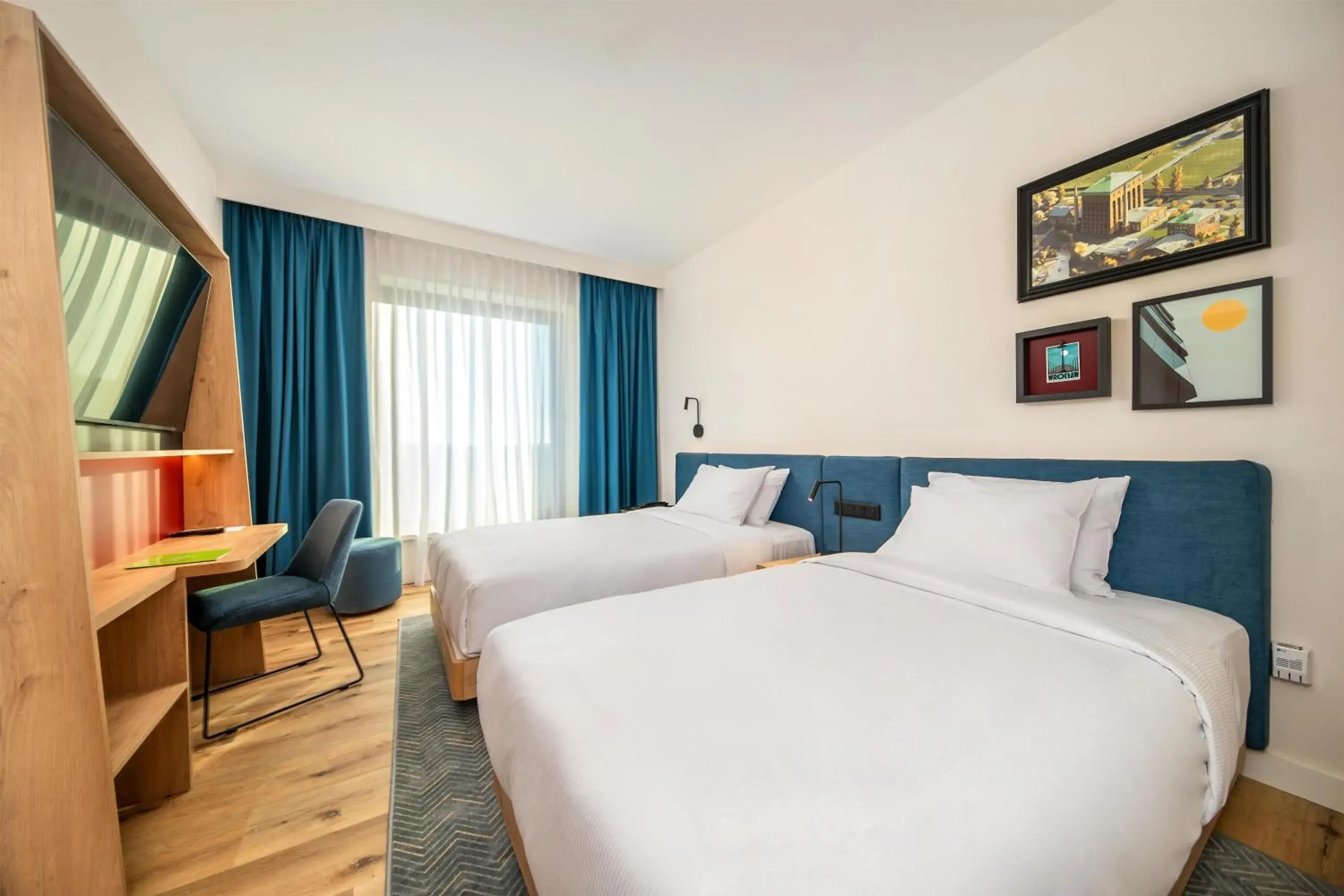 Twin Room in Hampton By Hilton Wroclaw Airport Twin Room in Hampton By Hilton Wroclaw Airport