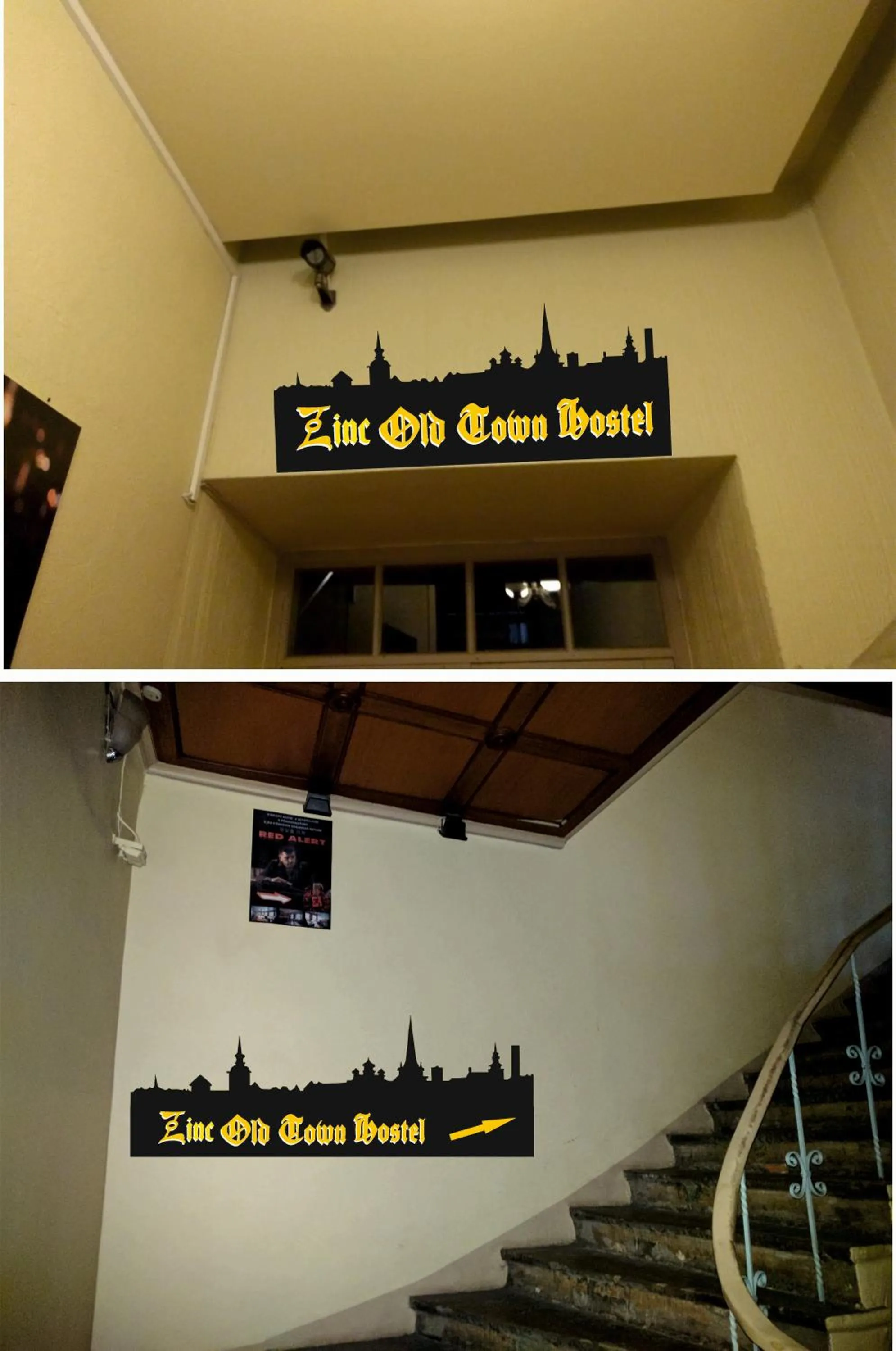 Text overlay in Zinc Old Town Hostel