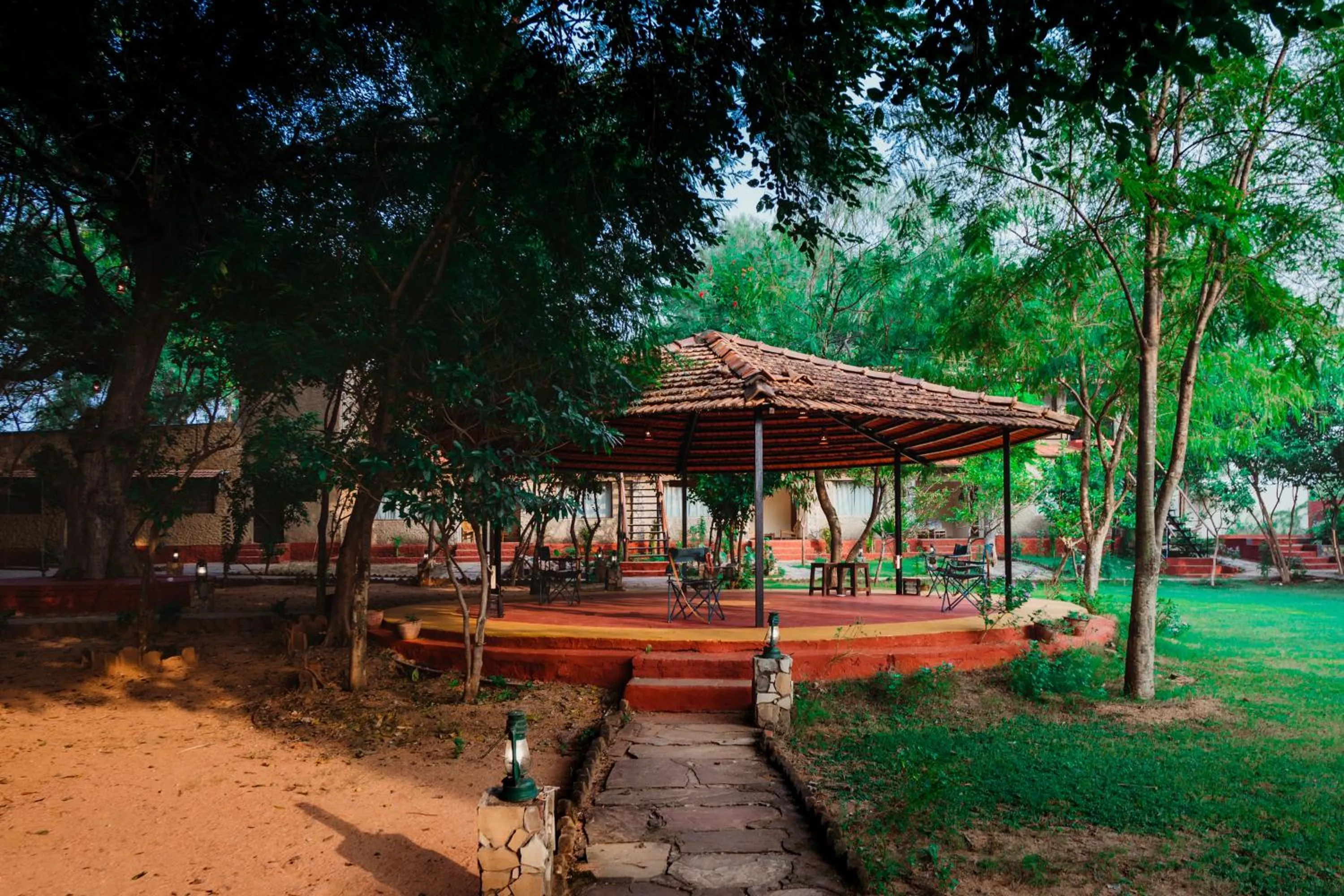 Seating area in Greetoe Camp Panna