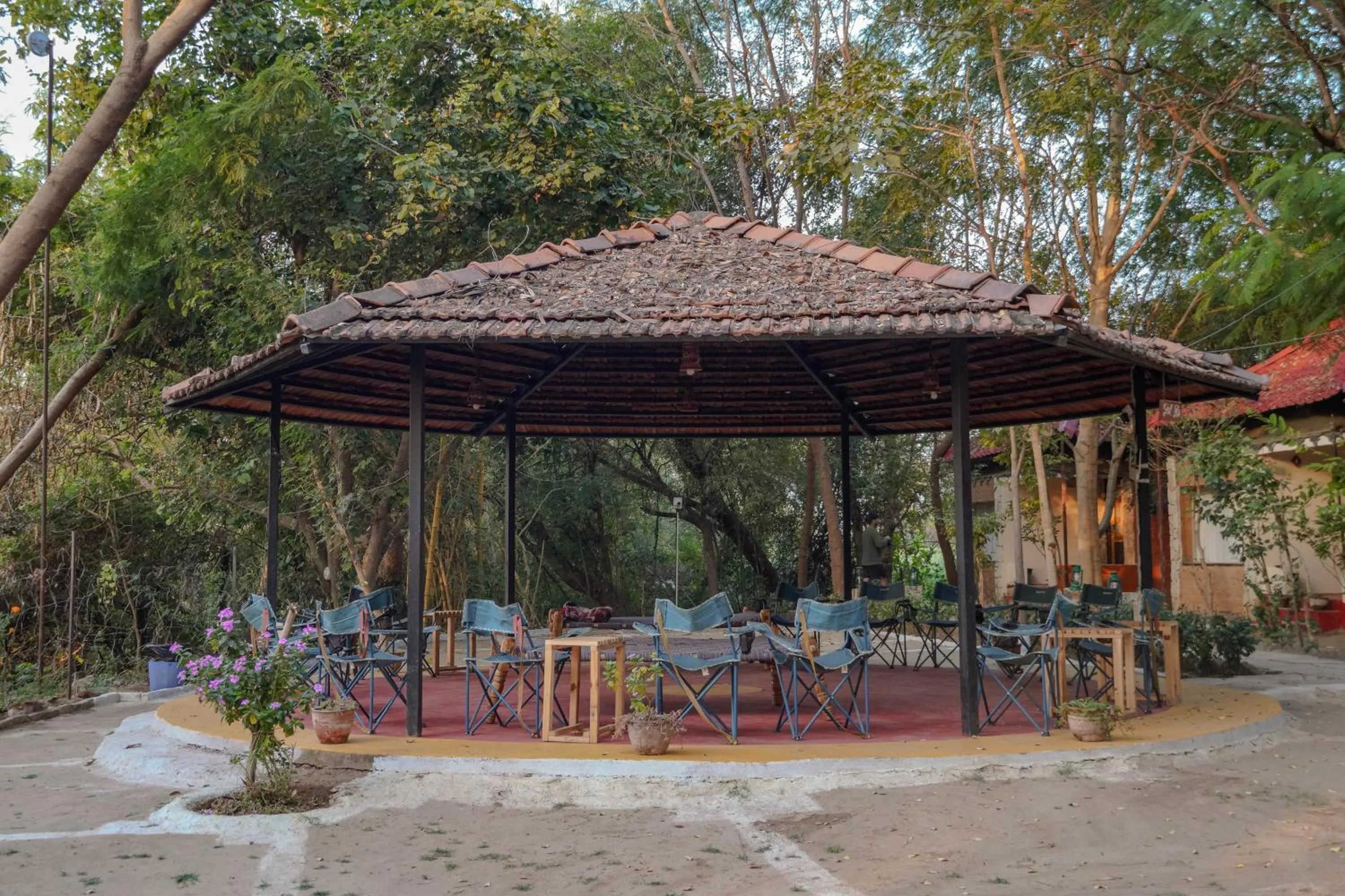 Seating area in Greetoe Camp Panna