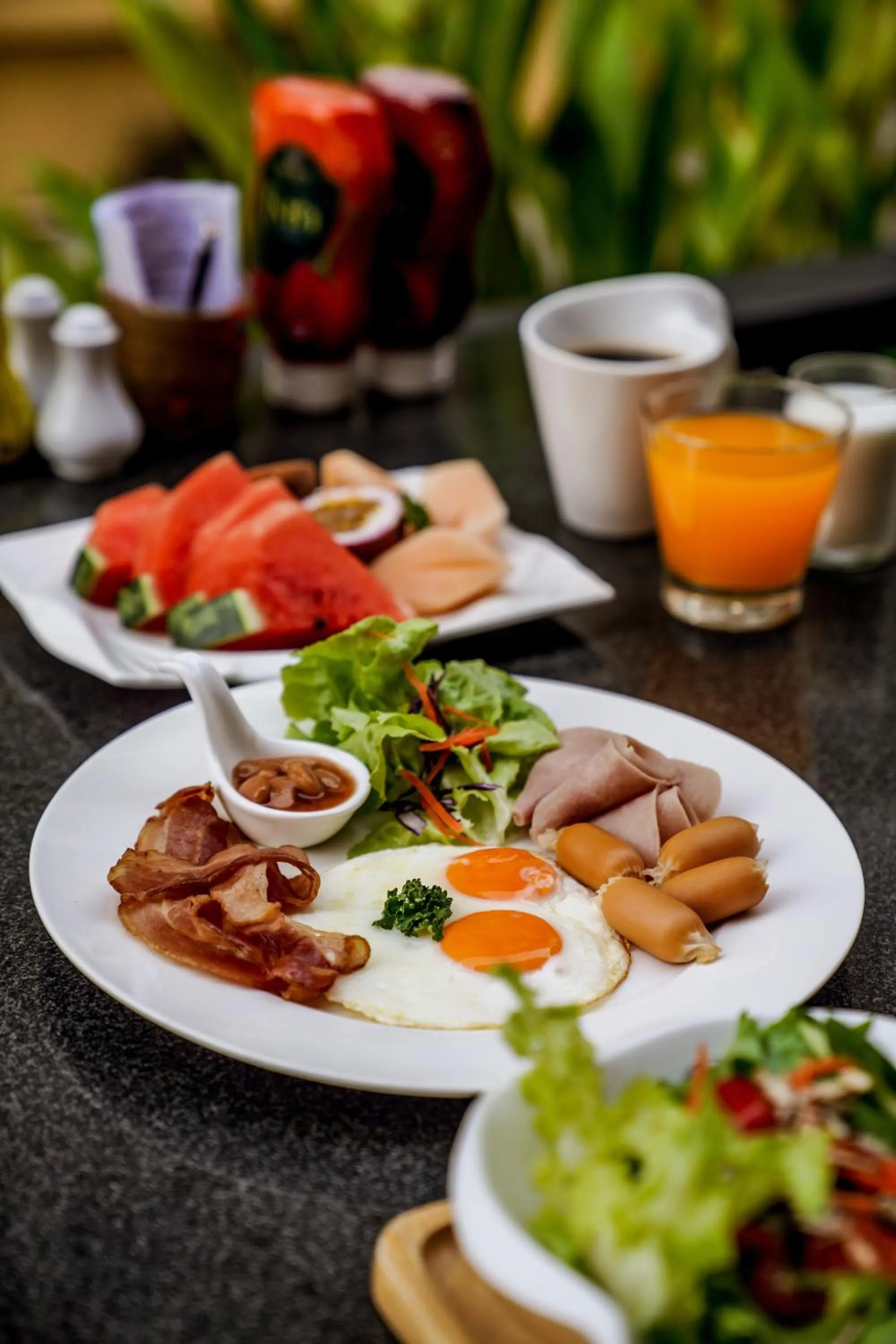 American breakfast in Art Mai Gallery Nimman Hotel Chiang Mai