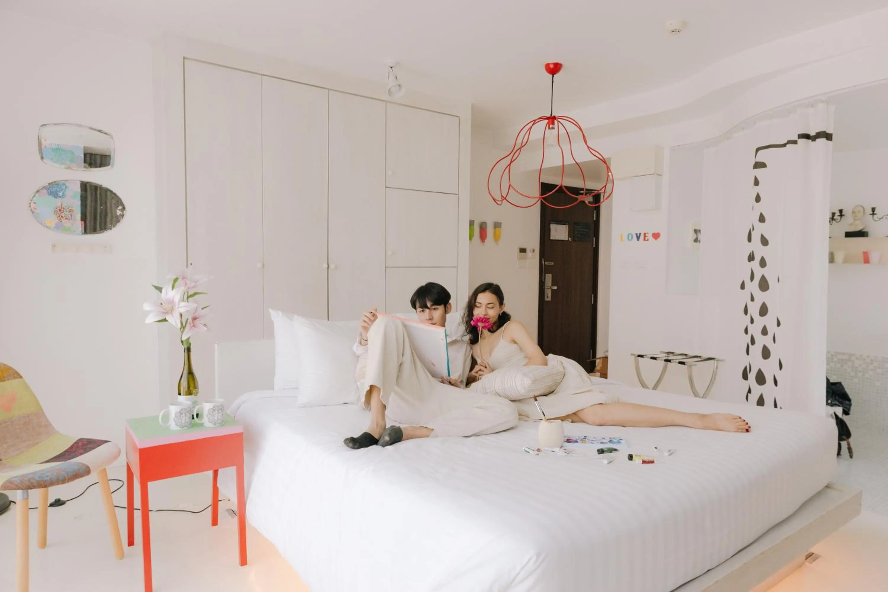 Bed in Art Mai Gallery Nimman Hotel Chiang Mai