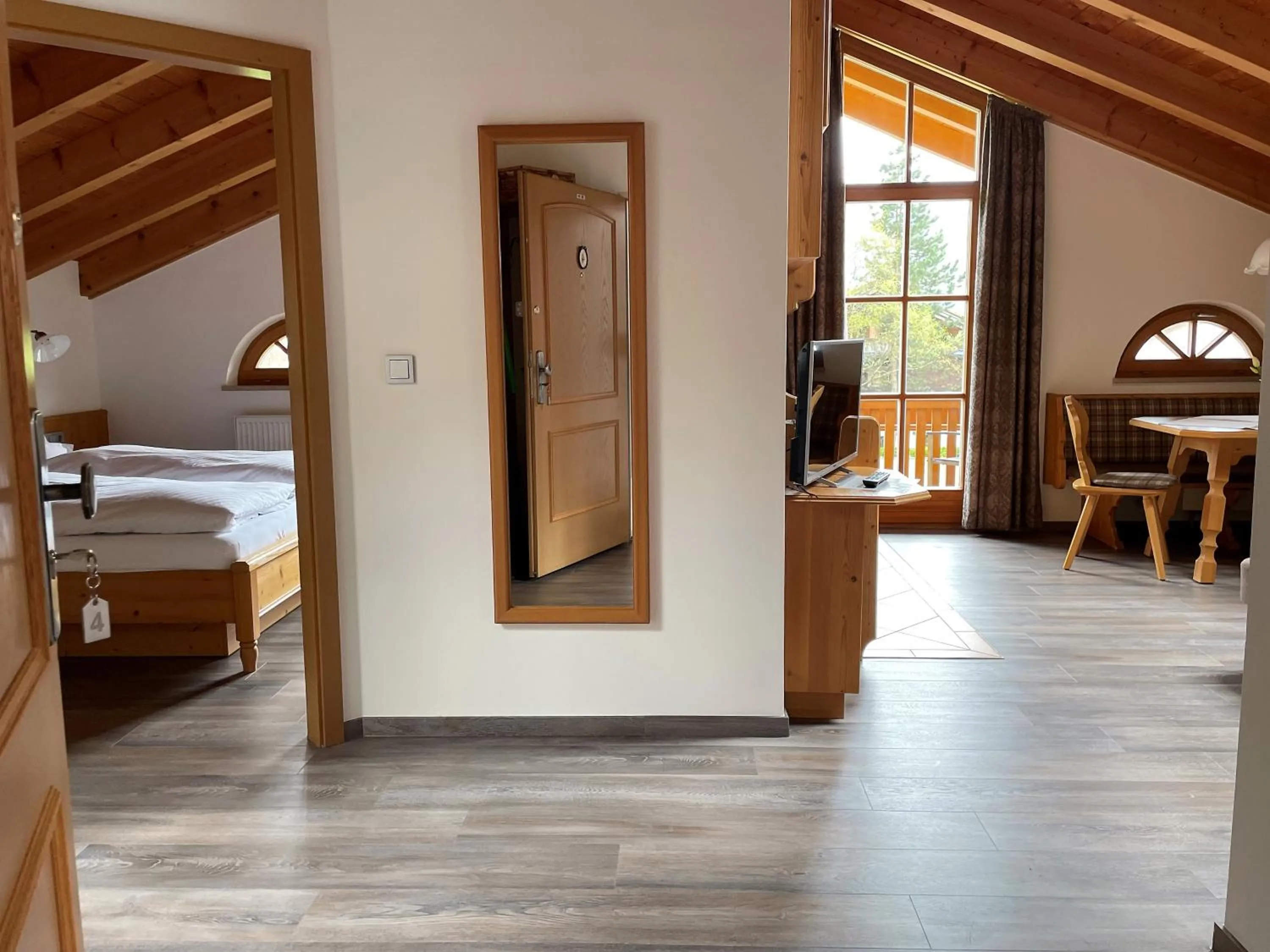 Bed in Ferienwohnungen Beim Hausbacher