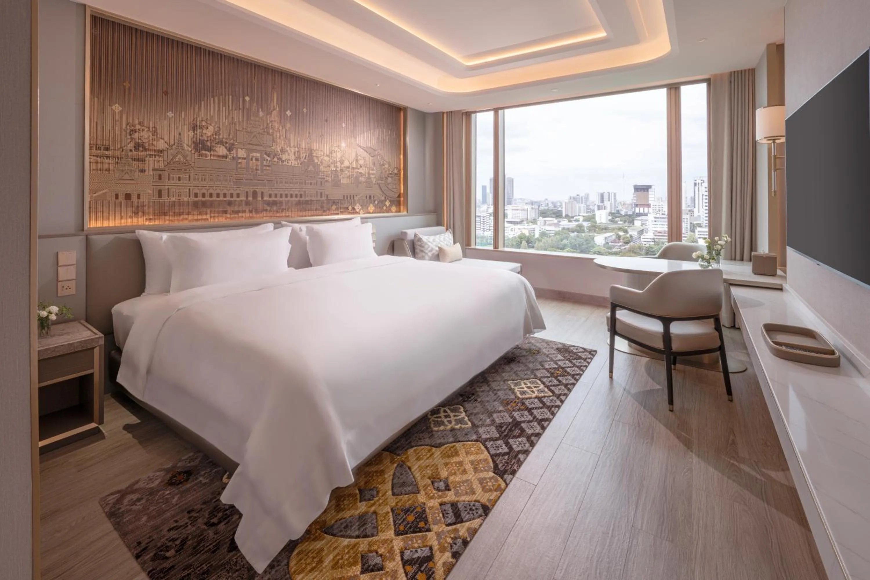 Bed in Grande Centre Point Prestige Bangkok