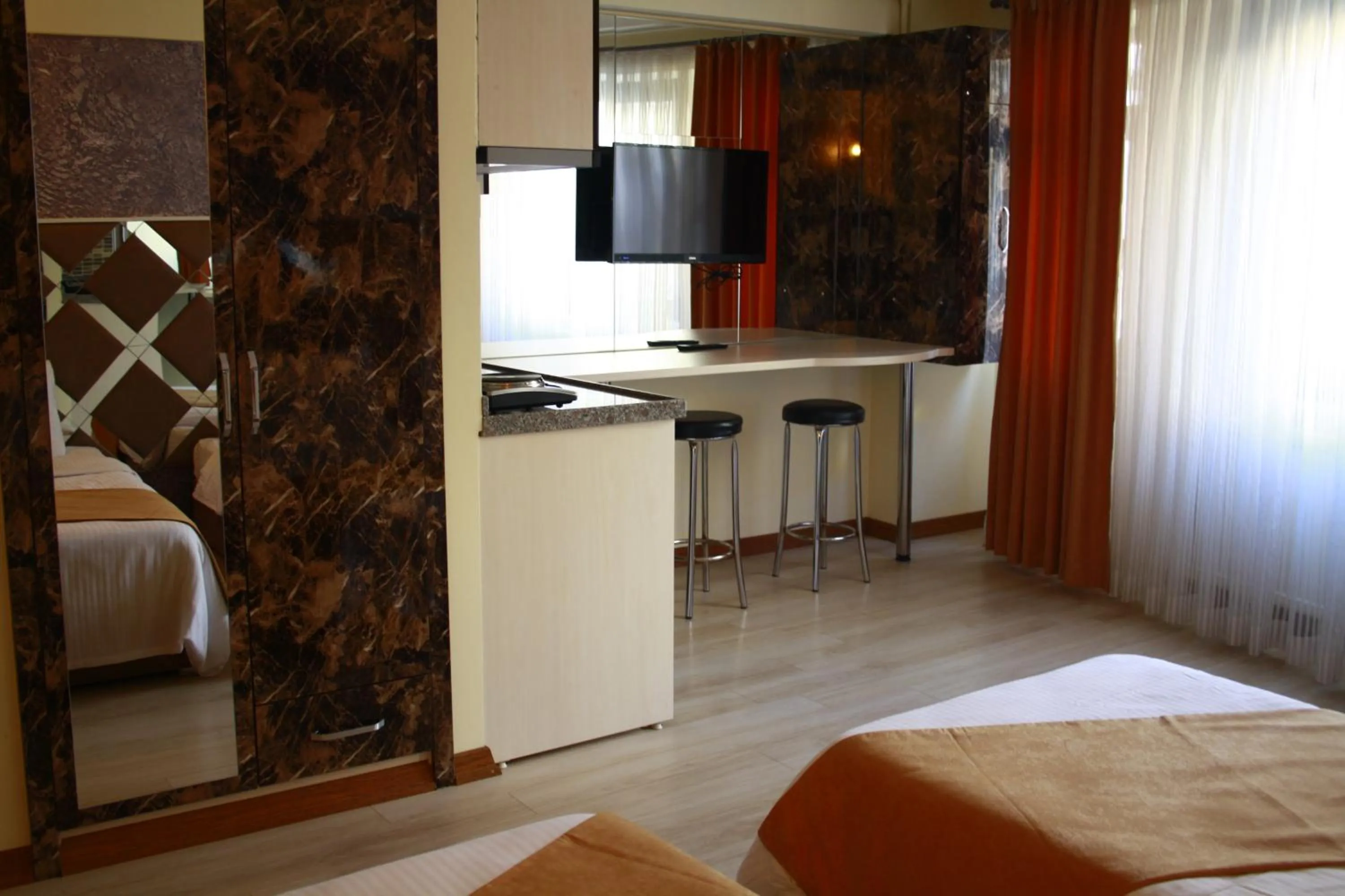 Decorative detail, Bed in Terra Suites