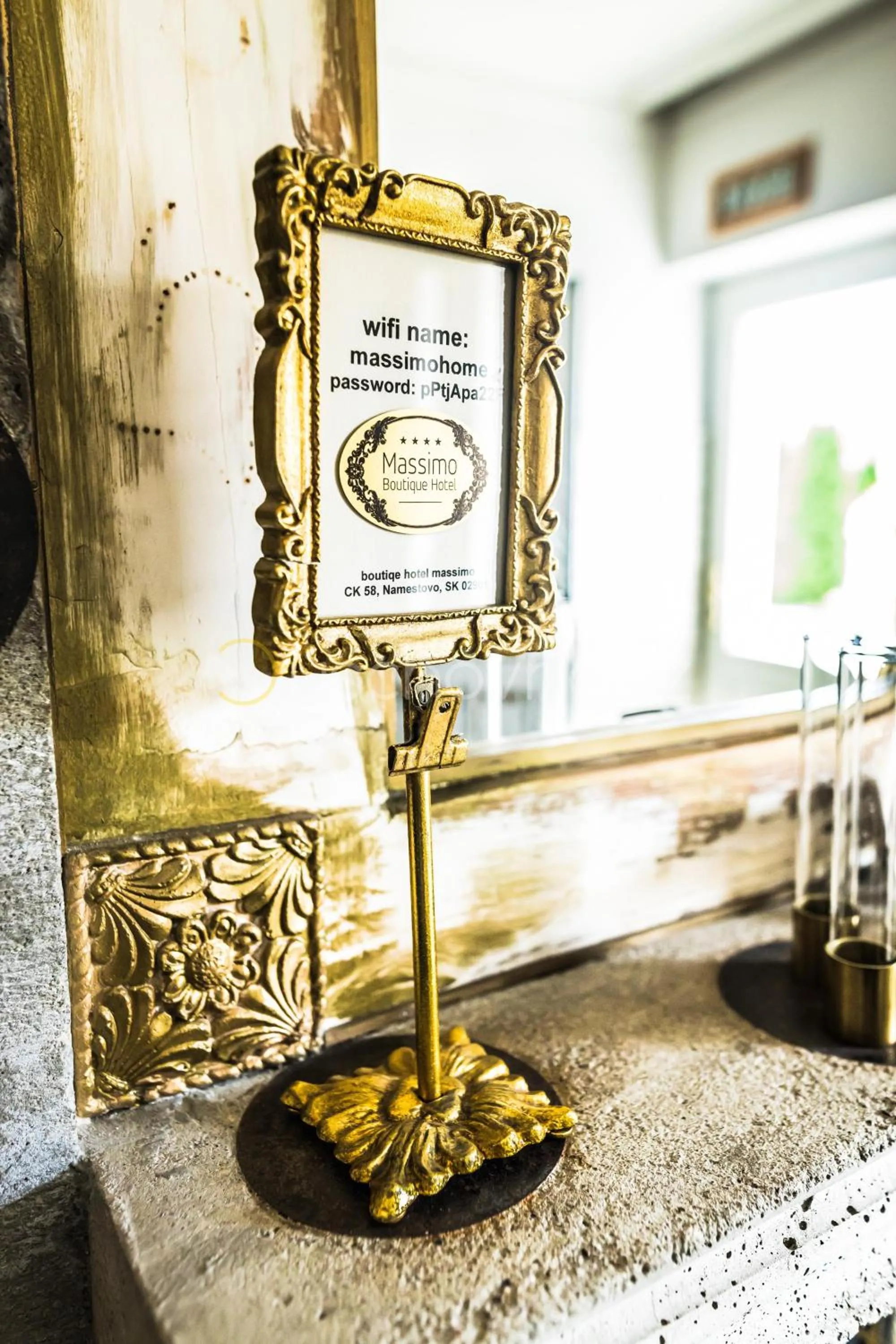 Logo/Certificate/Sign in Boutique Hotel Massimos