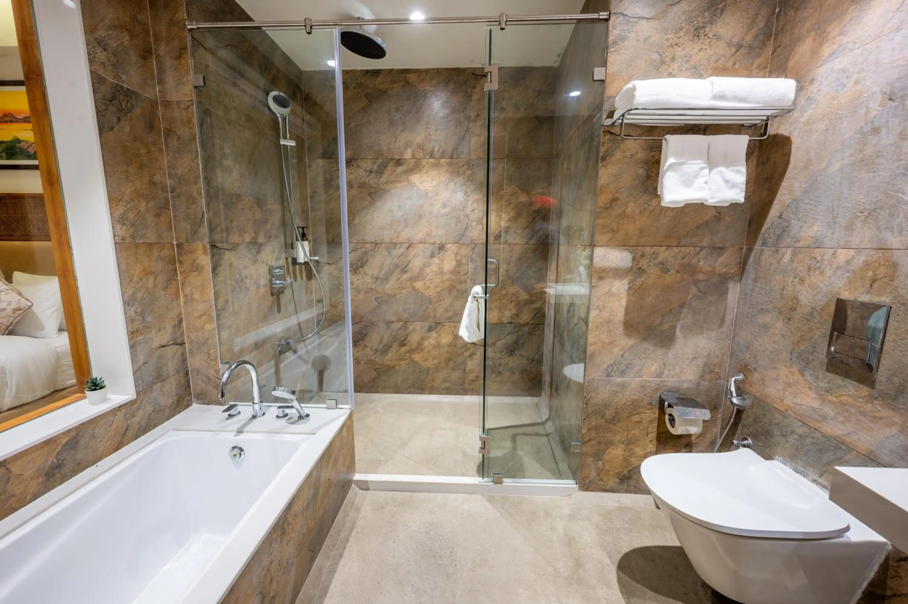 Shower in ARK Lake Resort, Igatpuri