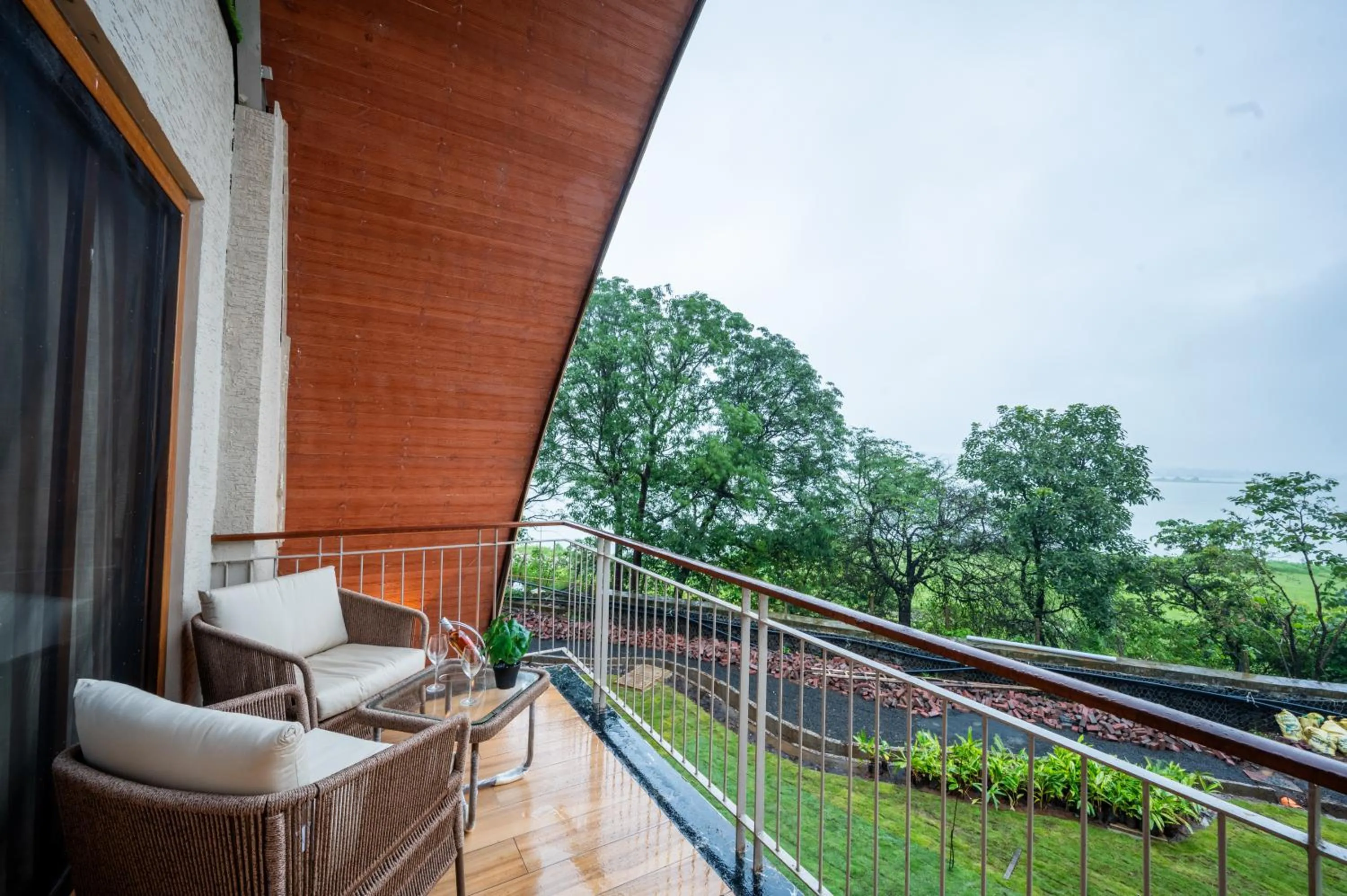 Patio in ARK Lake Resort, Igatpuri