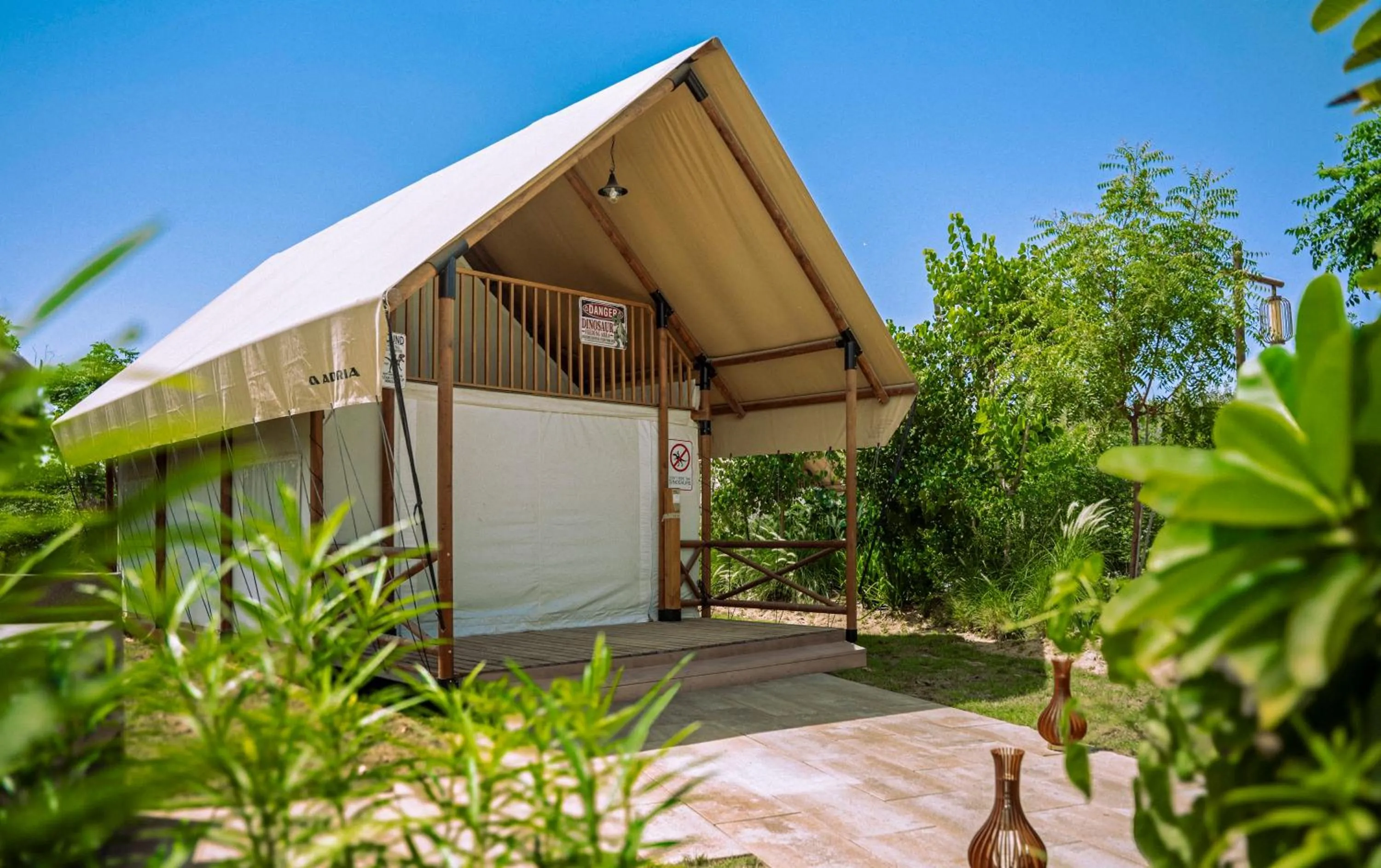 Garden in T-Rex Glamping, Including Free Access to Dubai Parks and Resorts