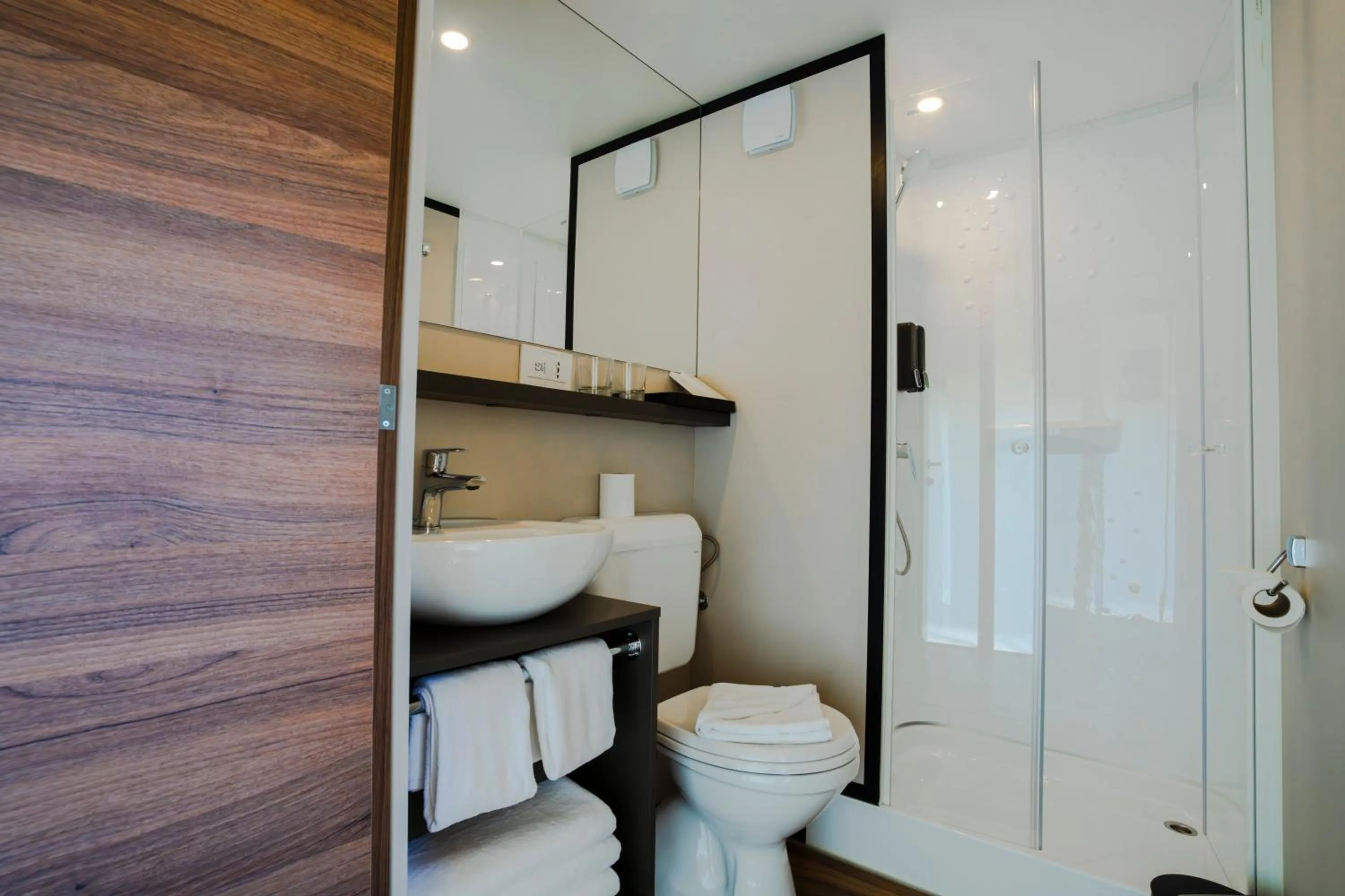 Shower in T-Rex Glamping, Including Free Access to Dubai Parks and Resorts