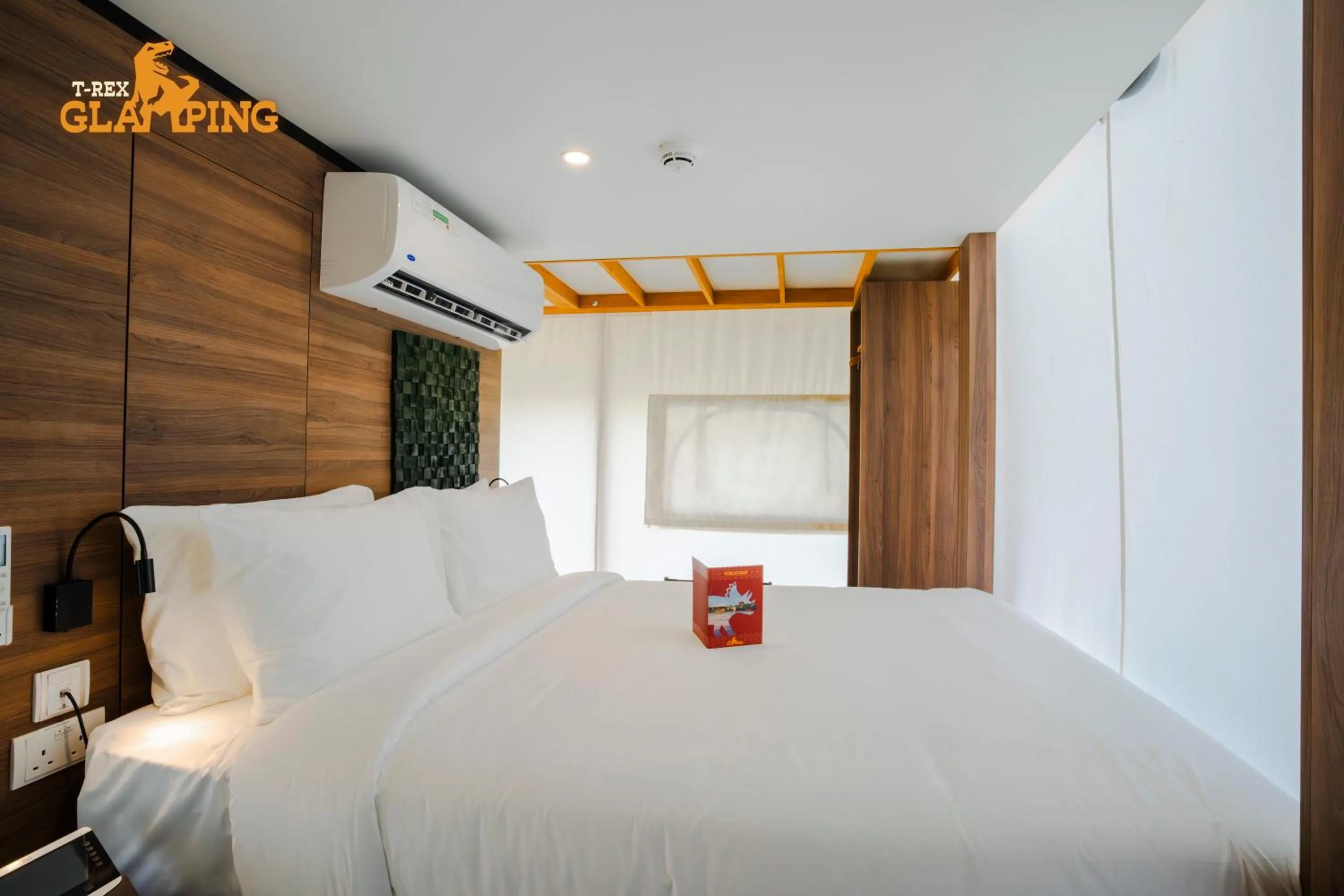 Bedroom, Bed in T-Rex Glamping, Including Free Access to Dubai Parks and Resorts