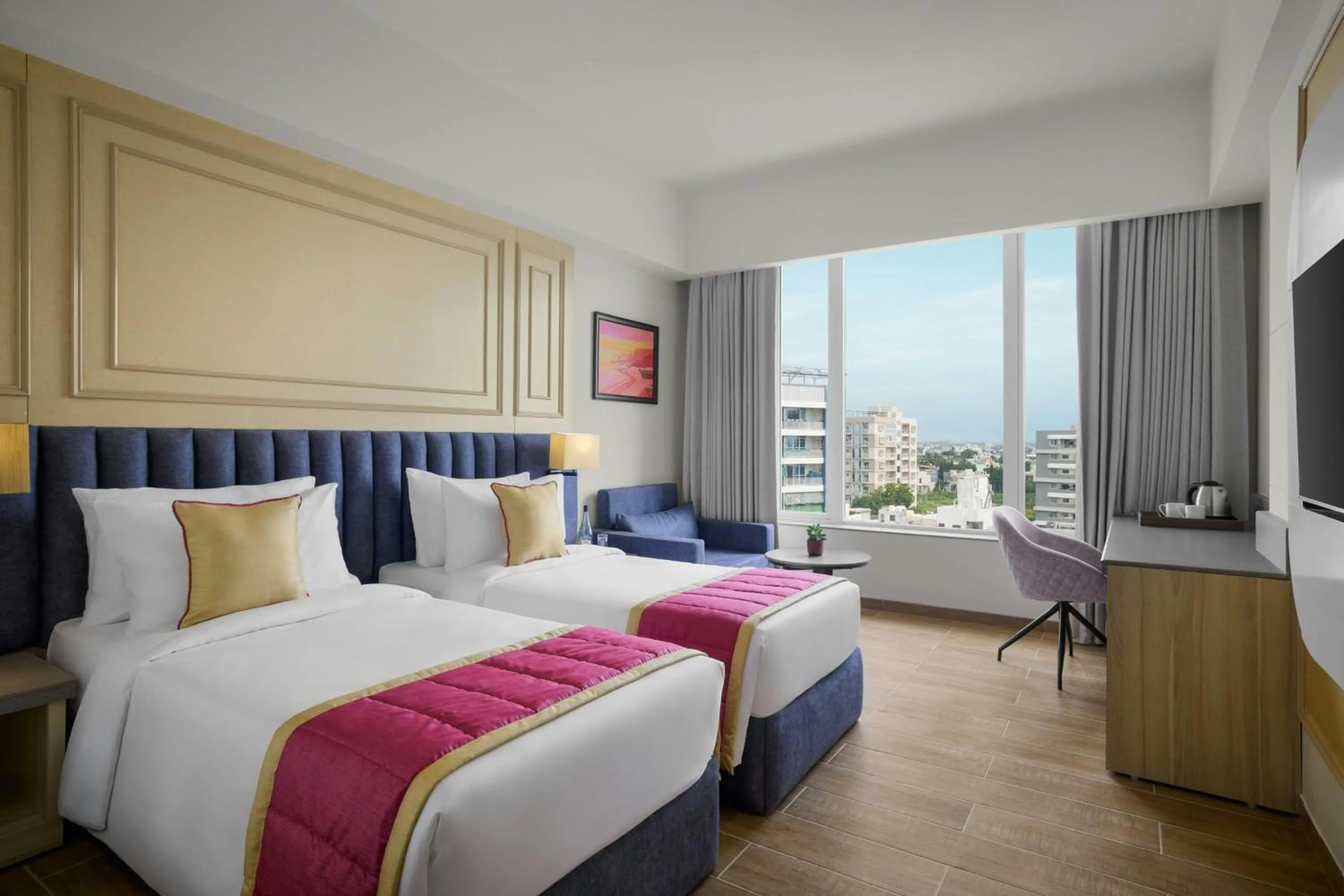 Photo of the whole room, Bed in The Fern Residency, Solapur, Series by Marriott