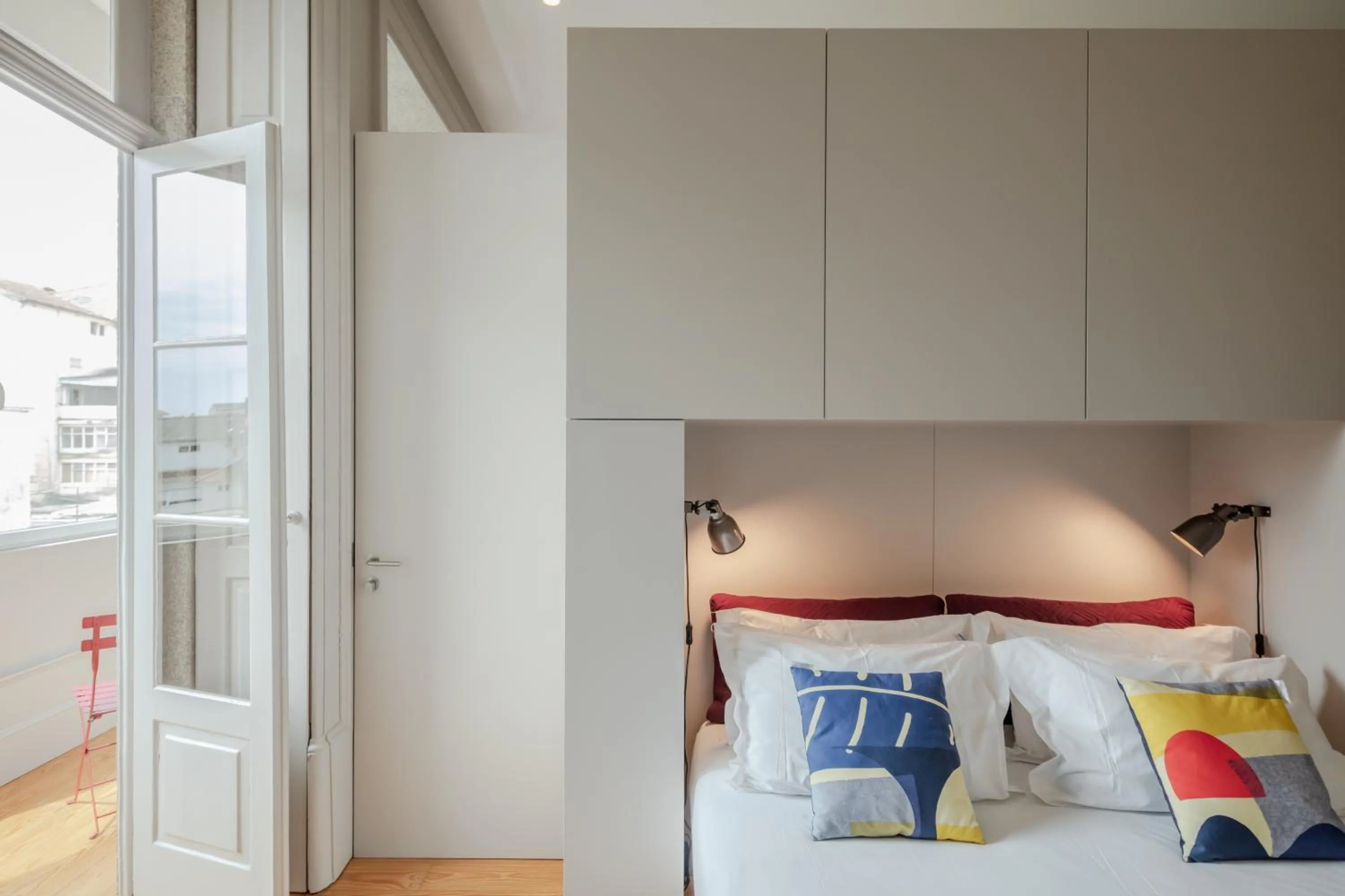 Bedroom, Bed in Baumhaus Serviced Living - Art & Design Apartments