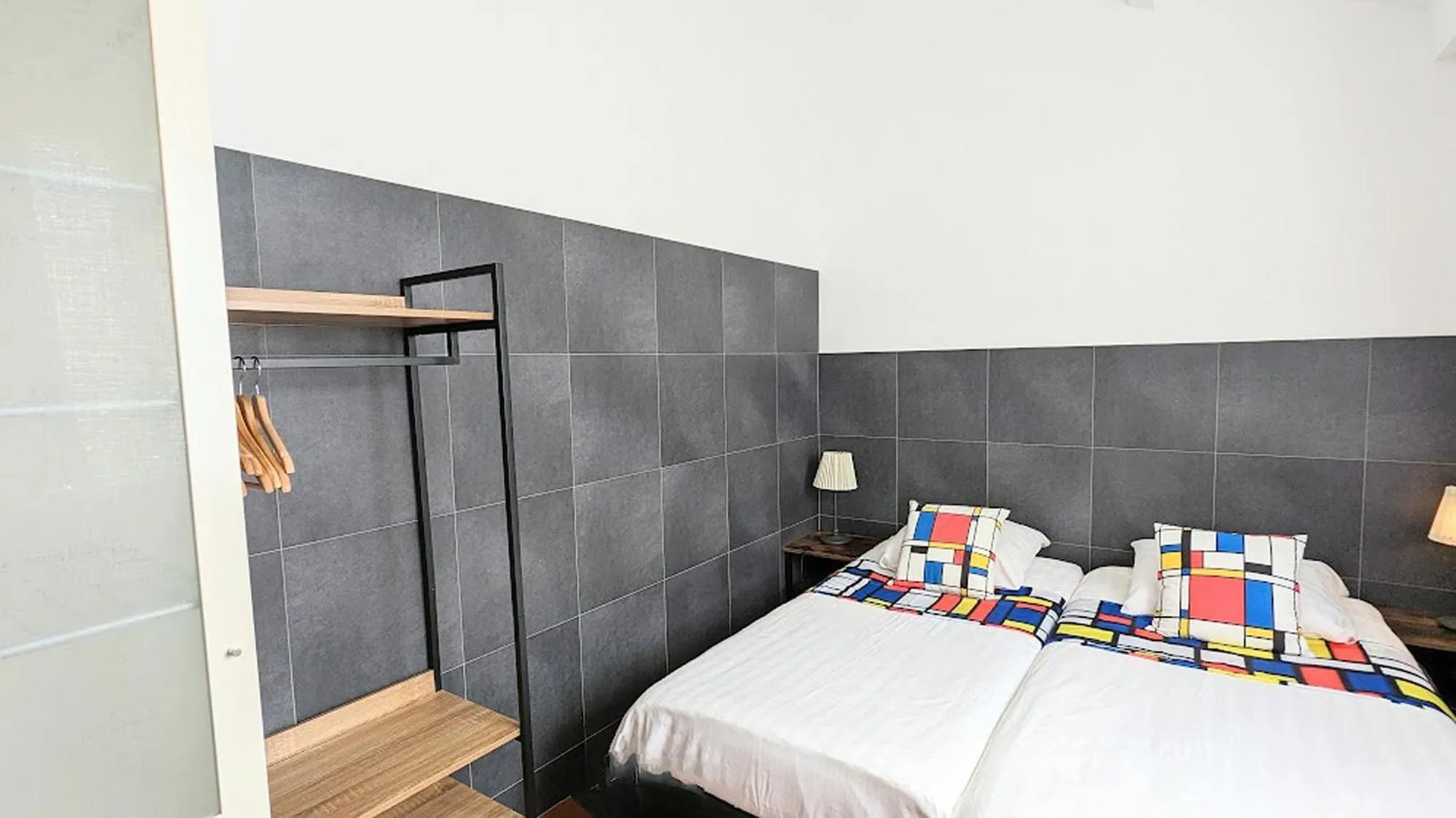 Bed in The Amsterdam Hotel Apartment in the Center