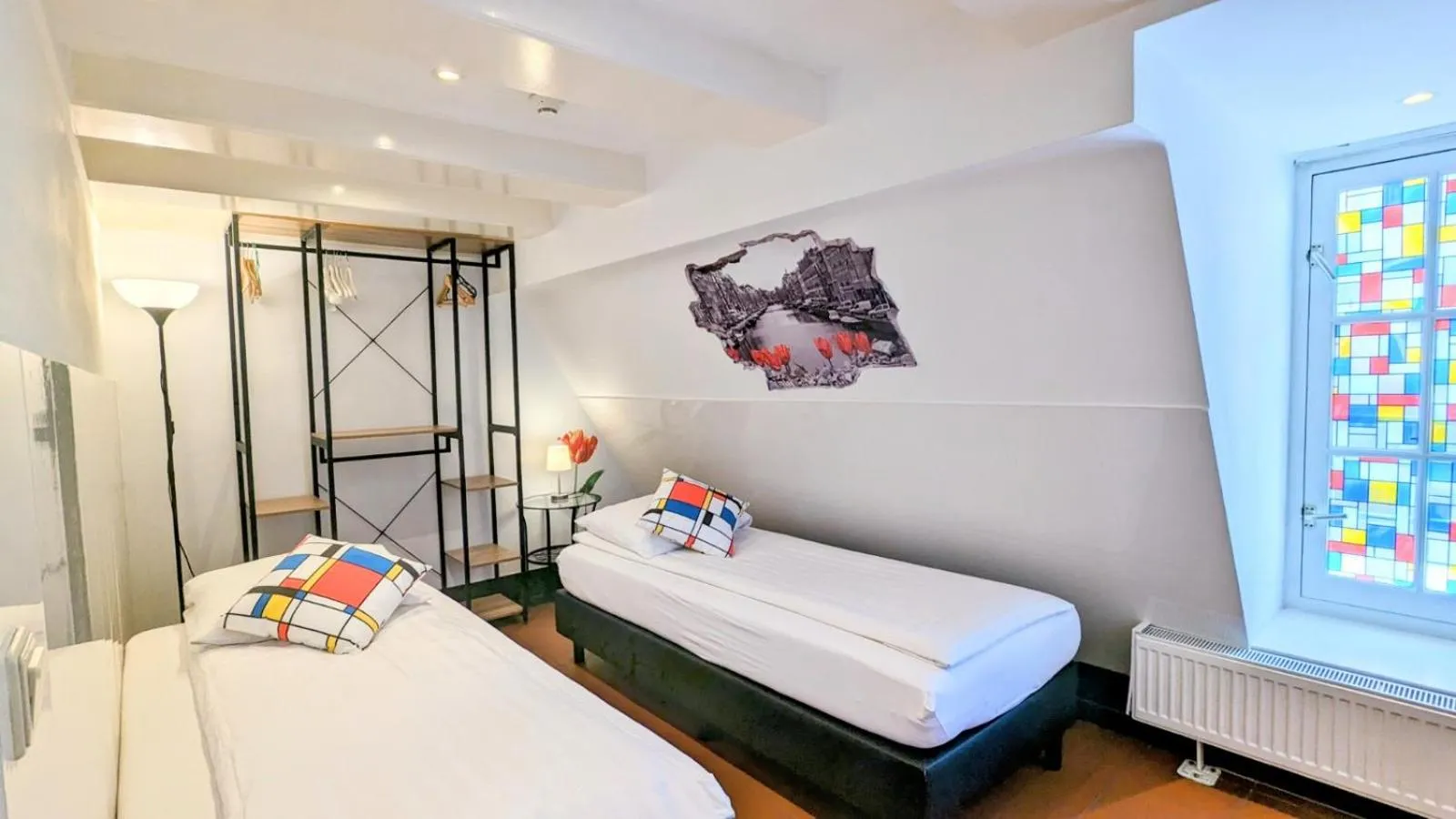 Bed in The Amsterdam Hotel Apartment in the Center