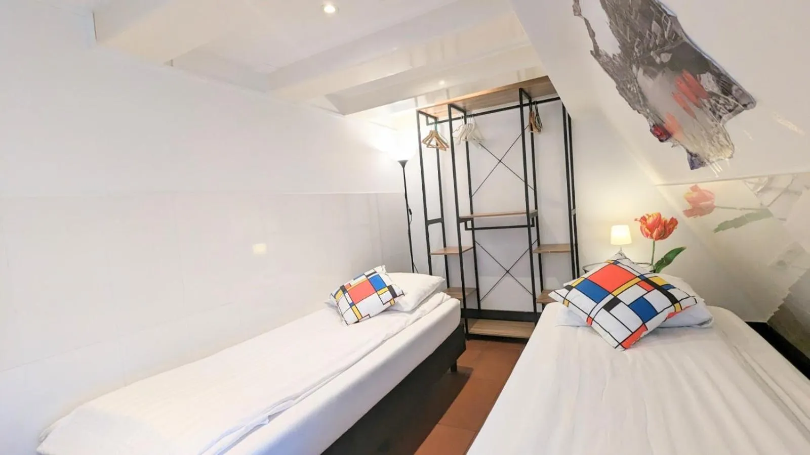 Bed in The Amsterdam Hotel Apartment in the Center