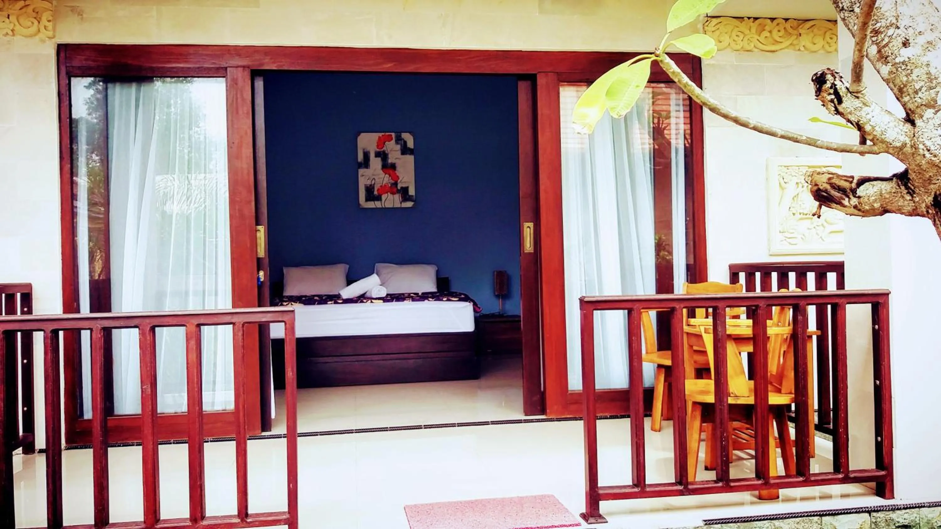 Balcony/Terrace, Bed in Bunutbali Villas88