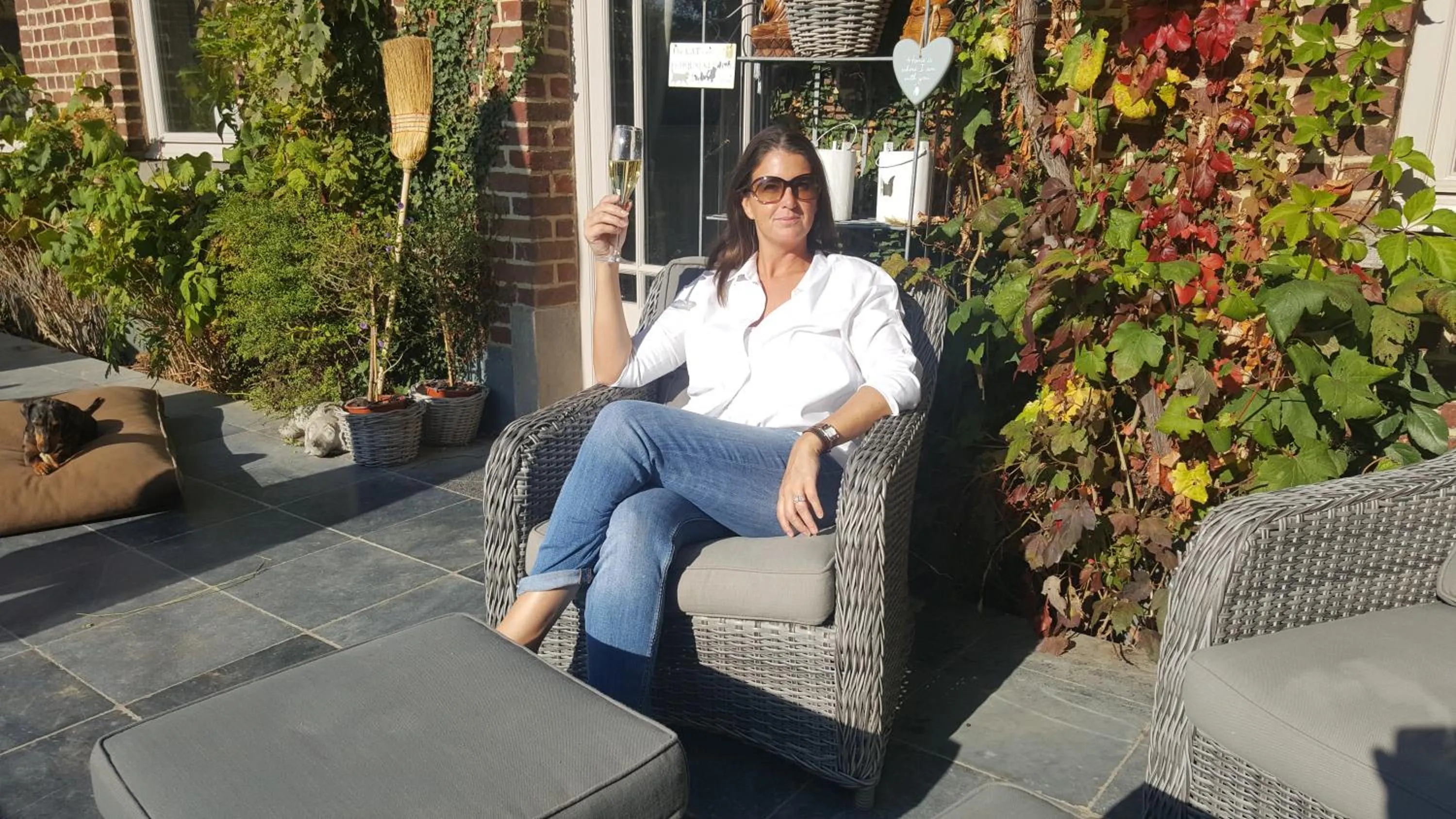 Patio in Guesthouse Biolleke