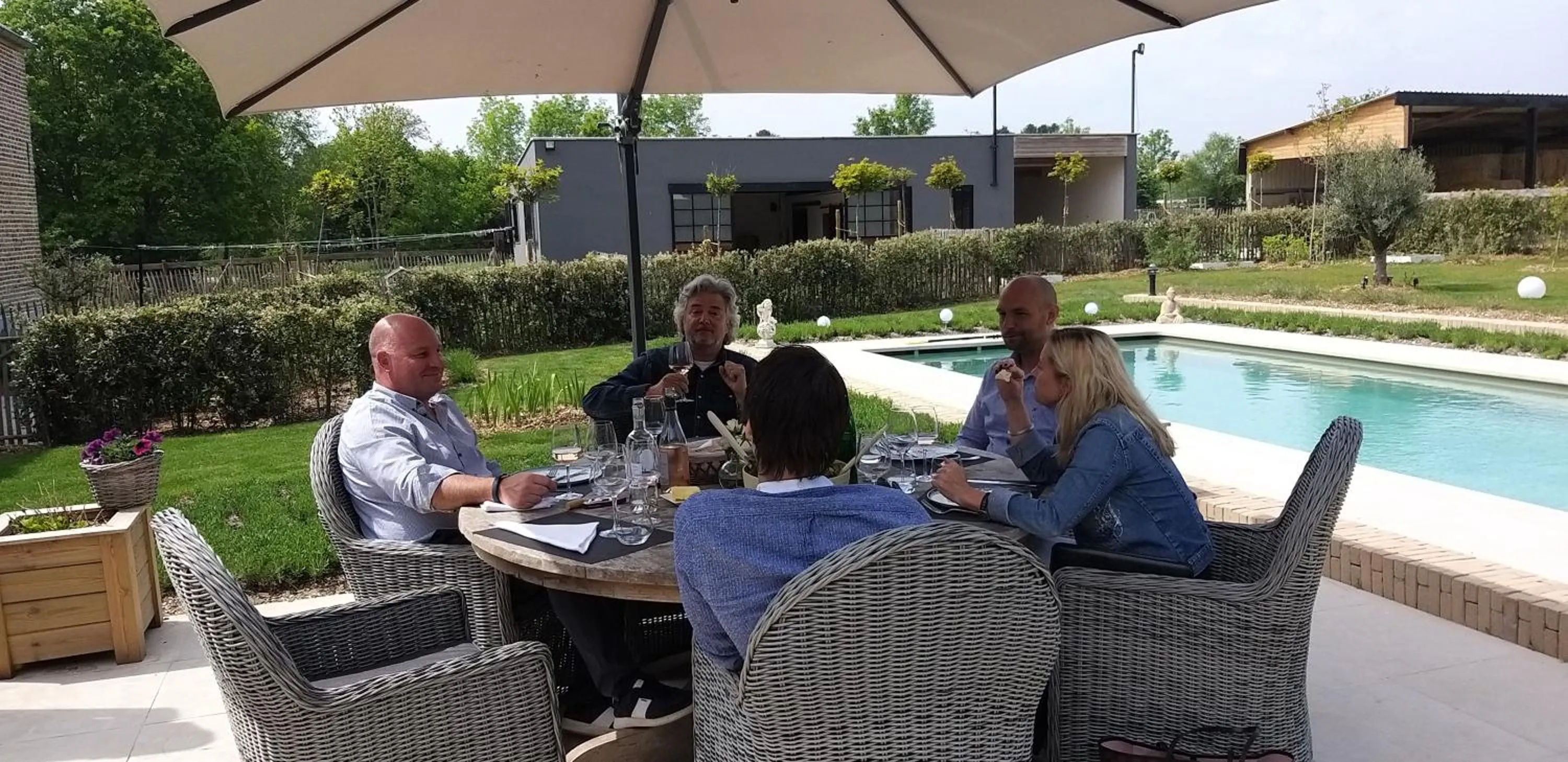 Swimming pool in Guesthouse Biolleke