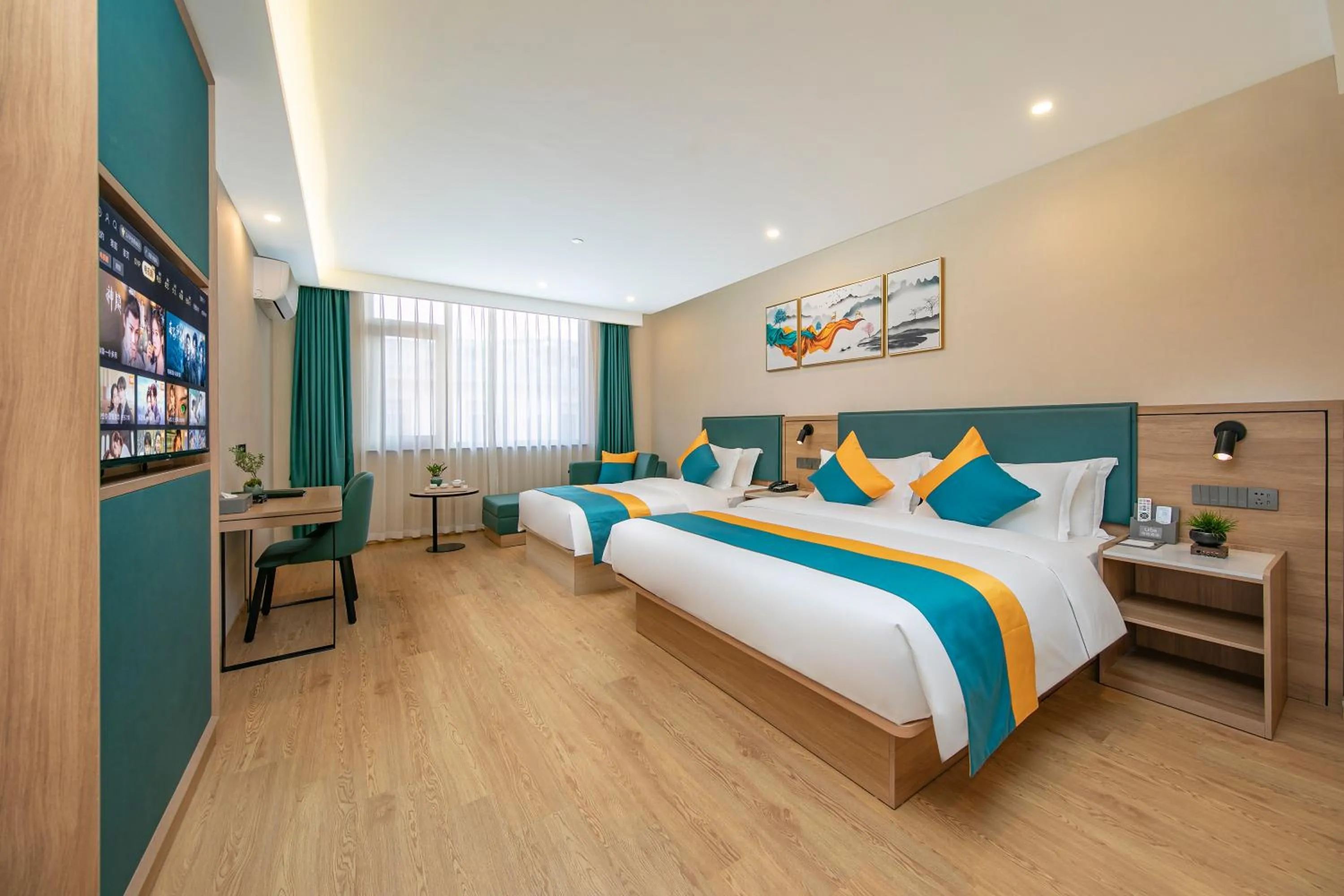 Bed in Wuyishan Urba Hotel Sangu Resort Branch