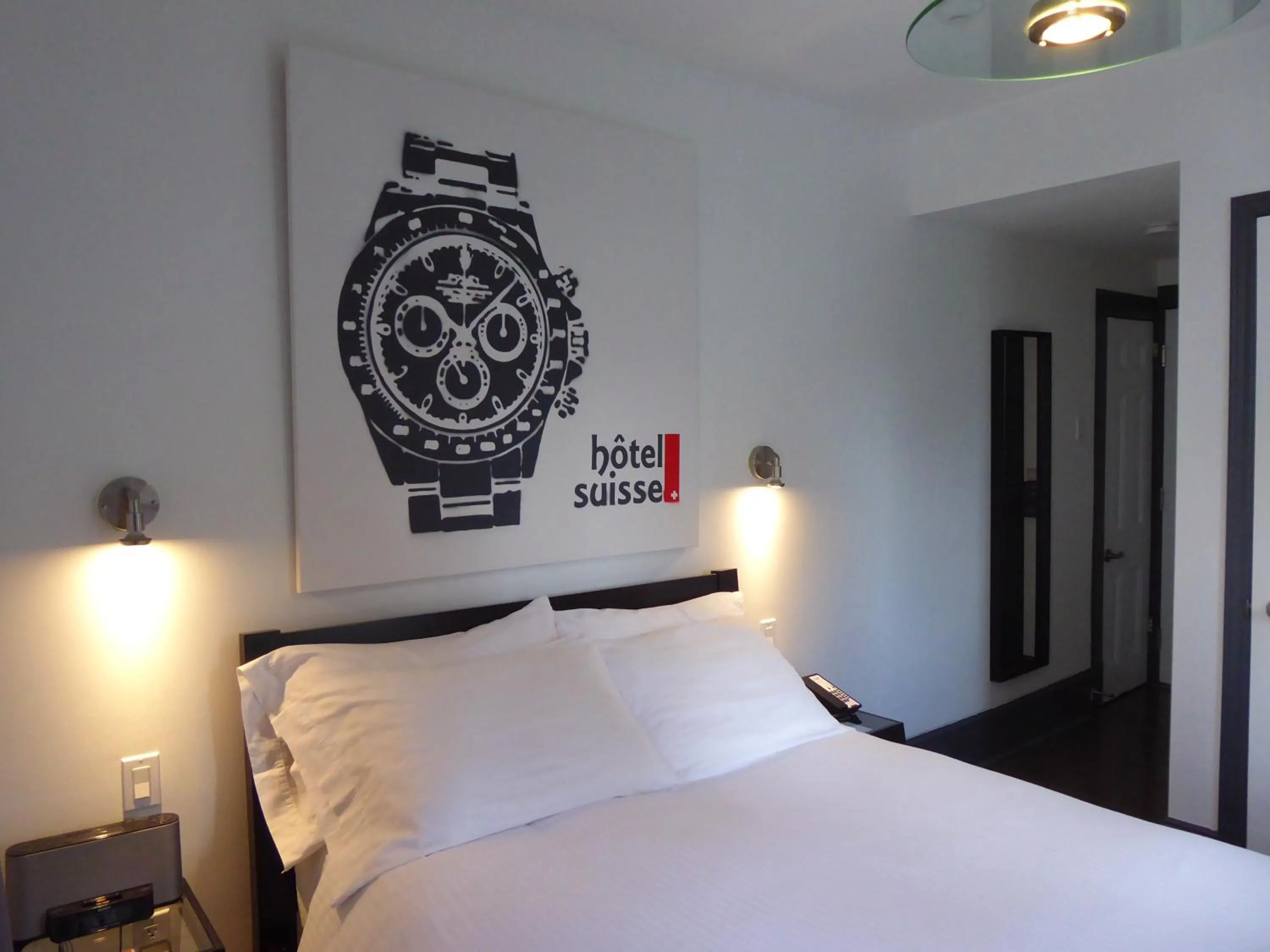 Night, Bed in Swiss Hotel