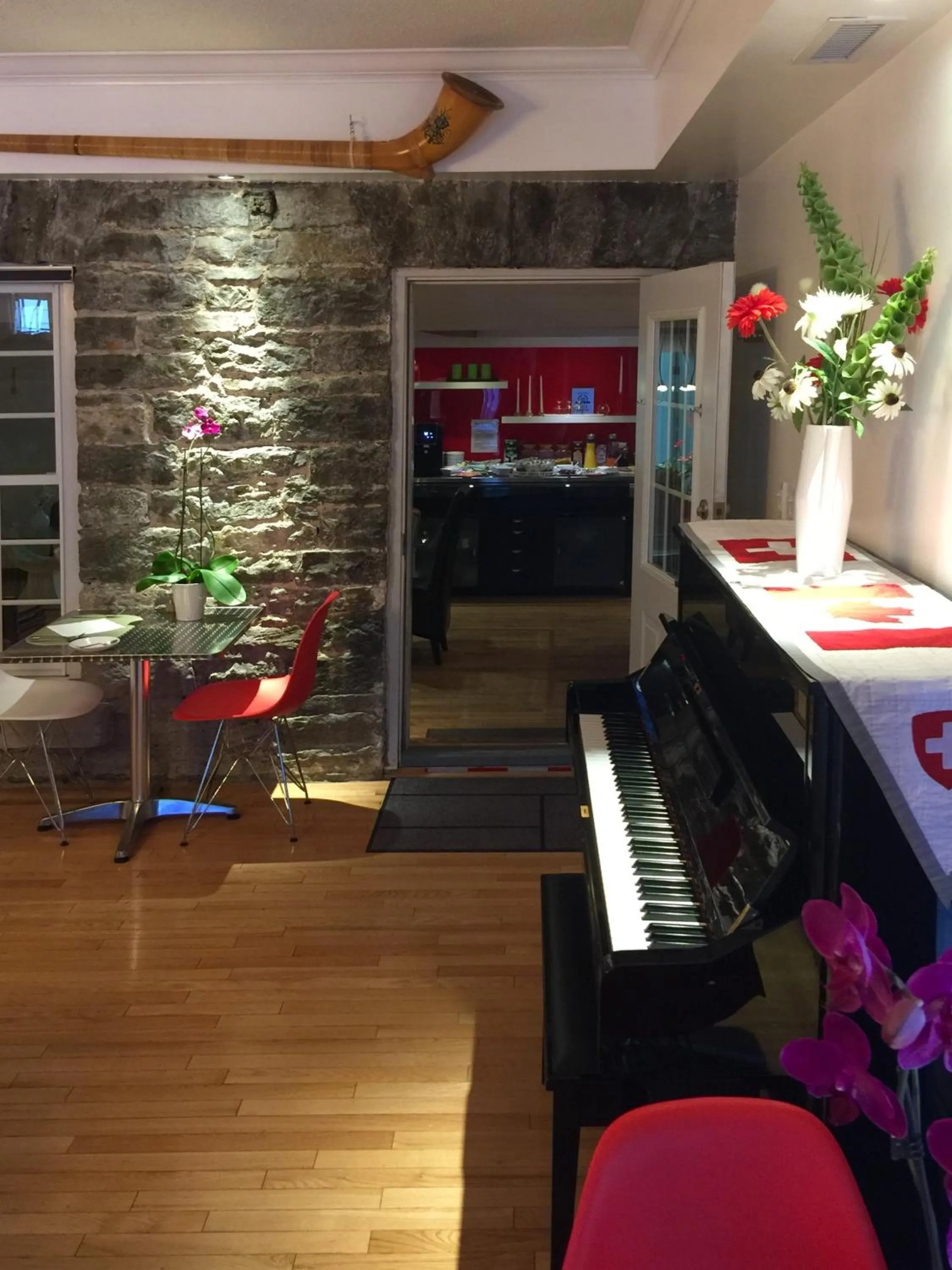 Communal lounge/ TV room in Swiss Hotel