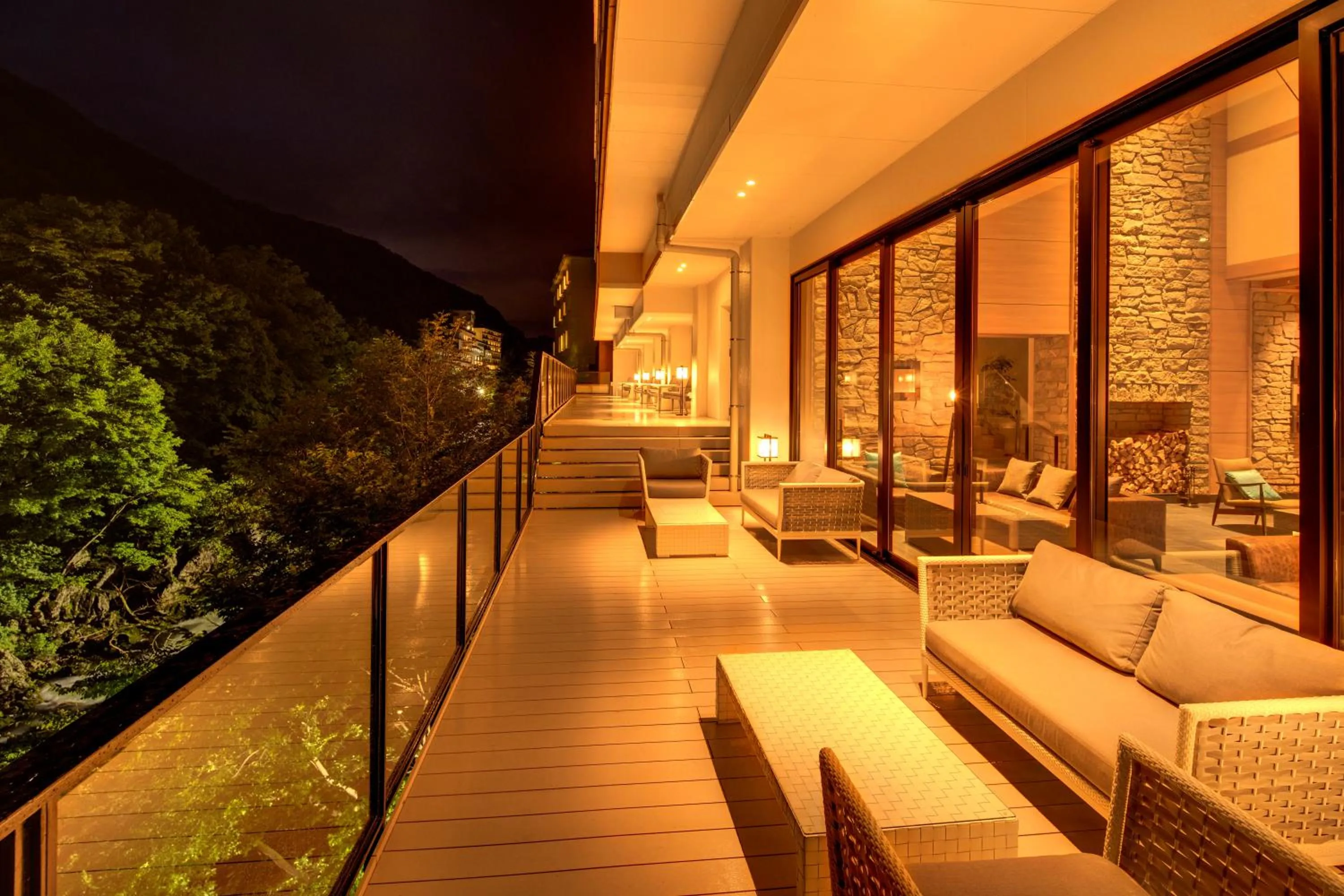 Balcony/Terrace in Minakami Hotel Juraku