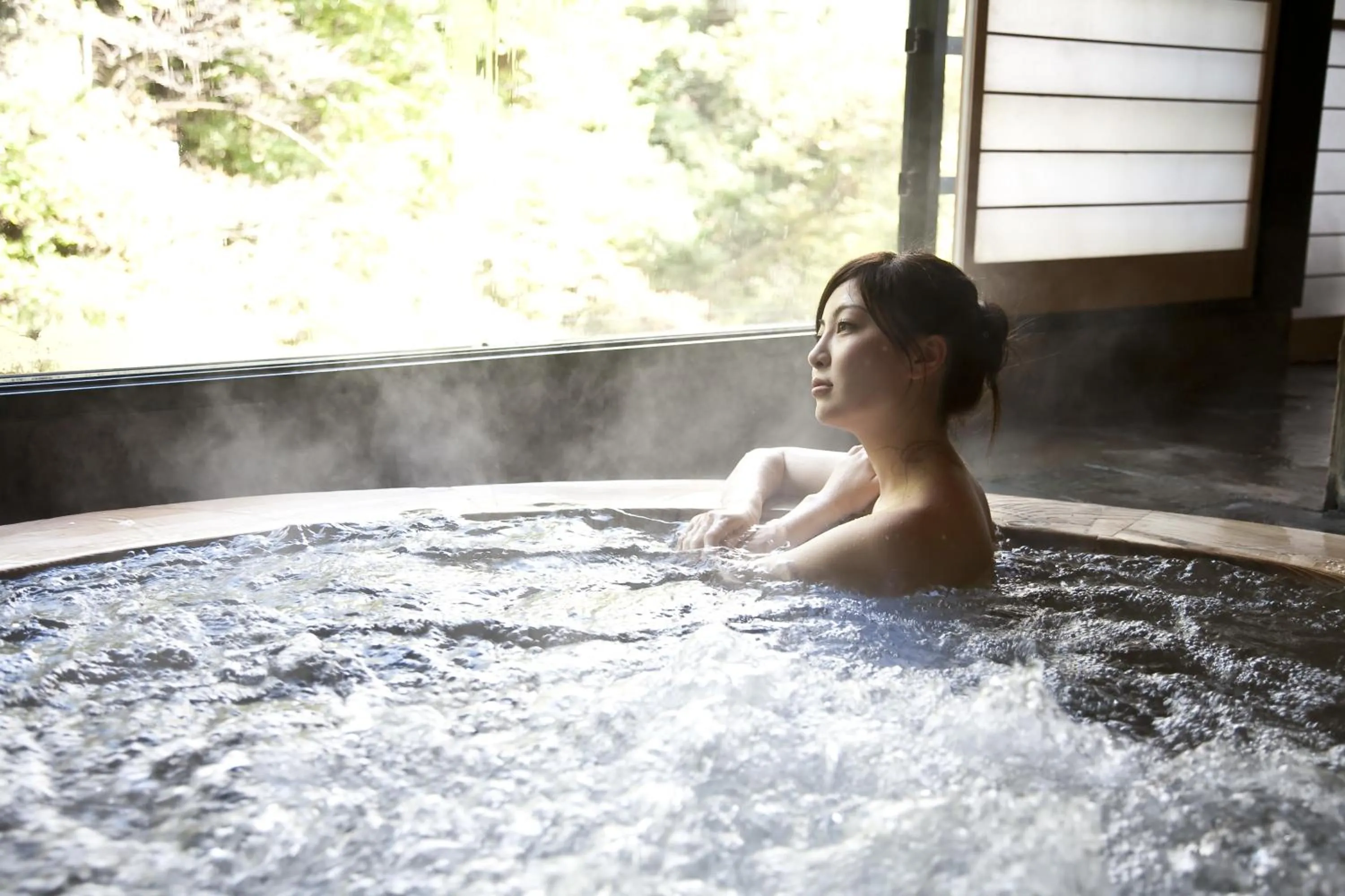 Hot Spring Bath in Minakami Hotel Juraku