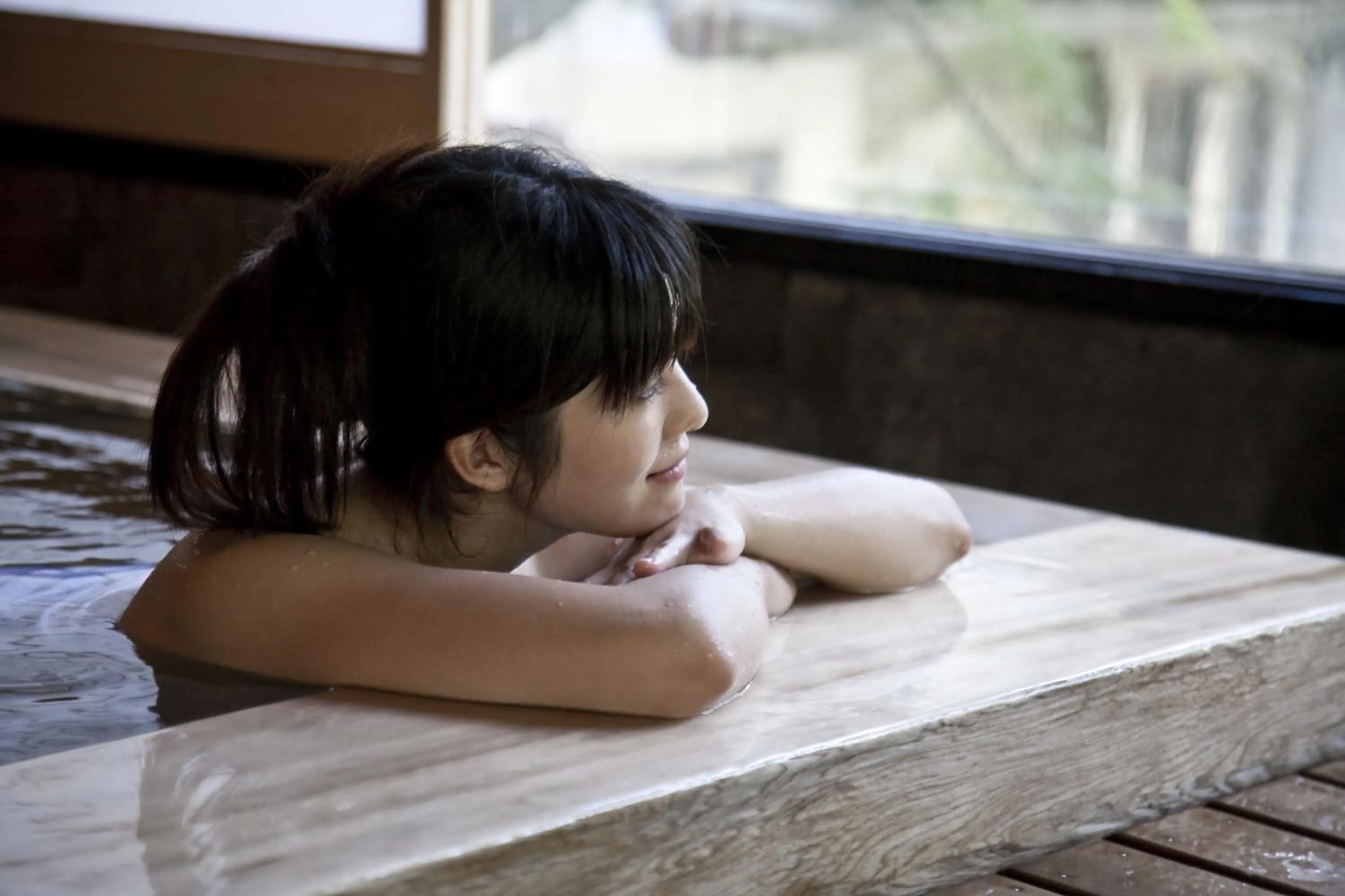 Hot Spring Bath in Minakami Hotel Juraku