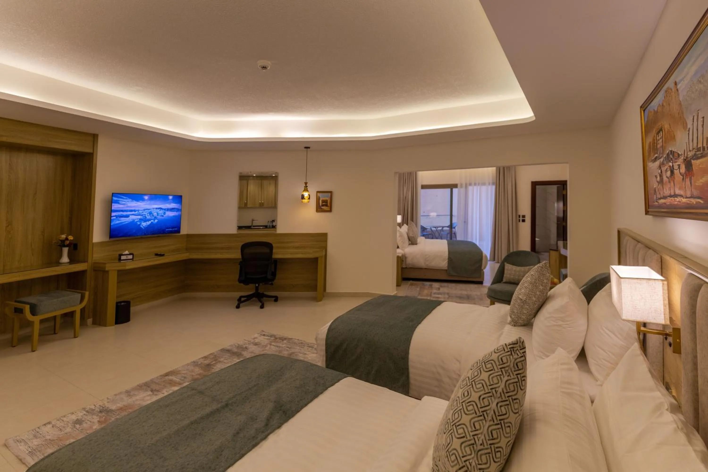 Communal lounge/ TV room, Bed in Petra Legacy Luxury