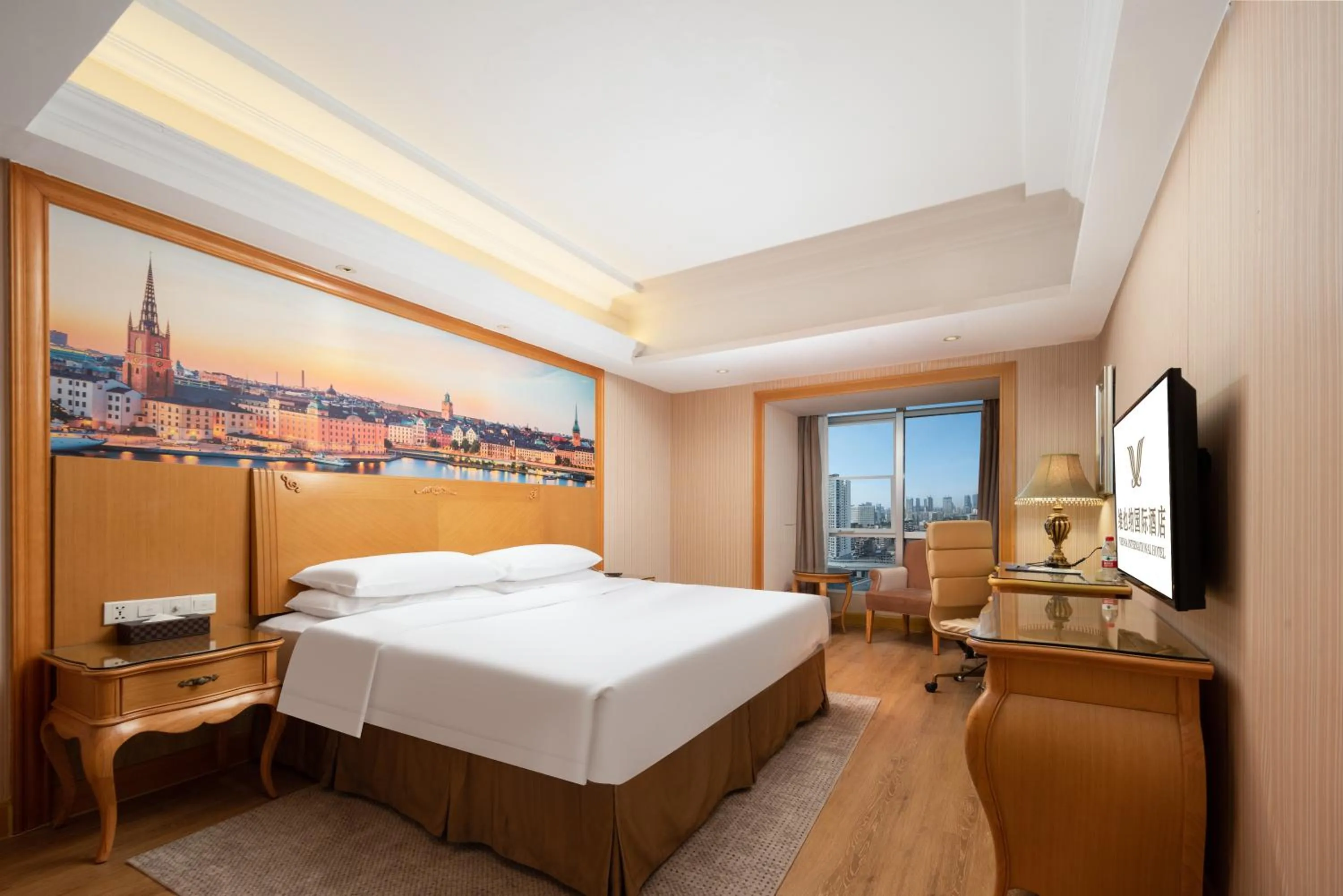 Bed in Vienna International Hotel Wuhan Jiefang Avenue