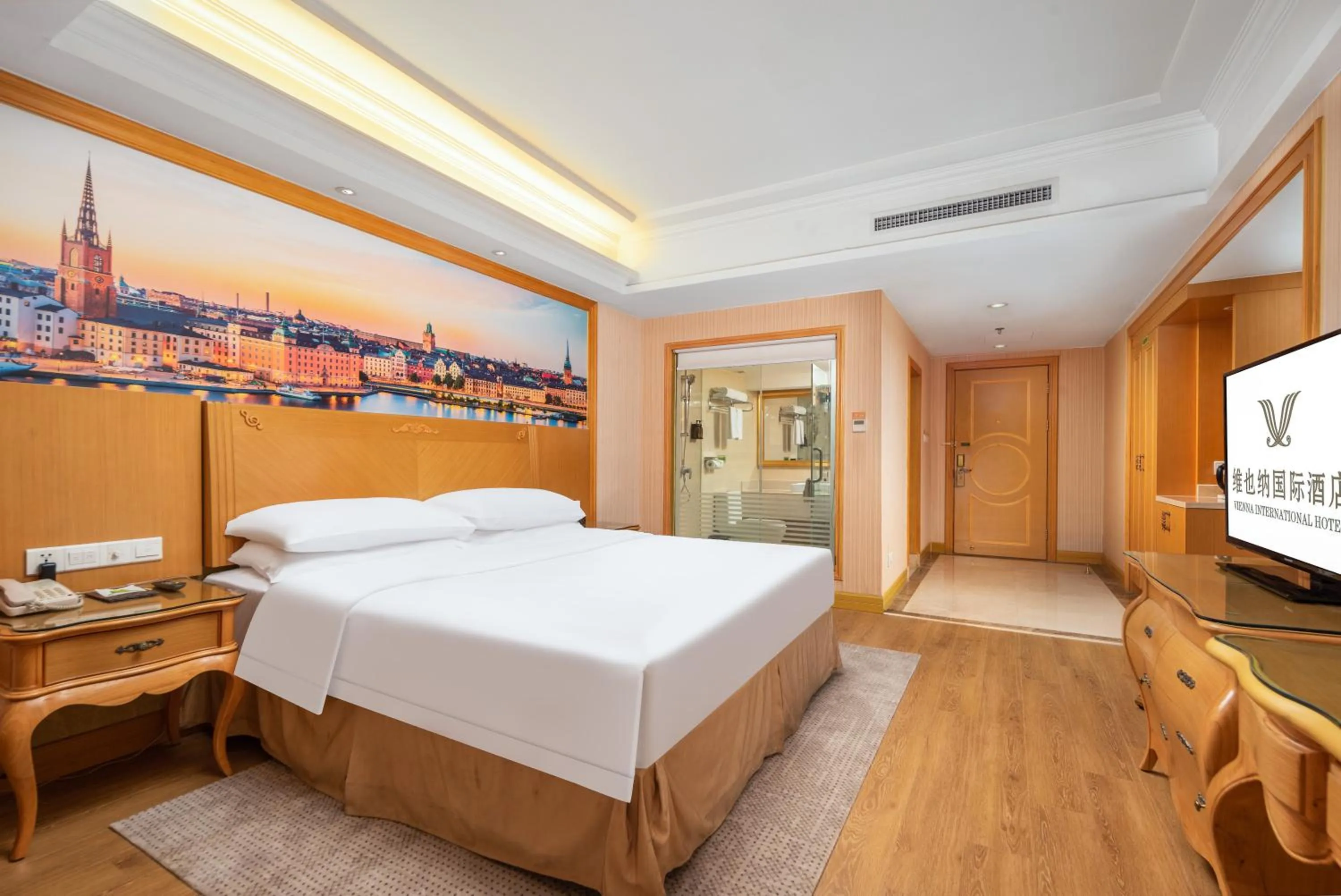 Bed in Vienna International Hotel Wuhan Jiefang Avenue