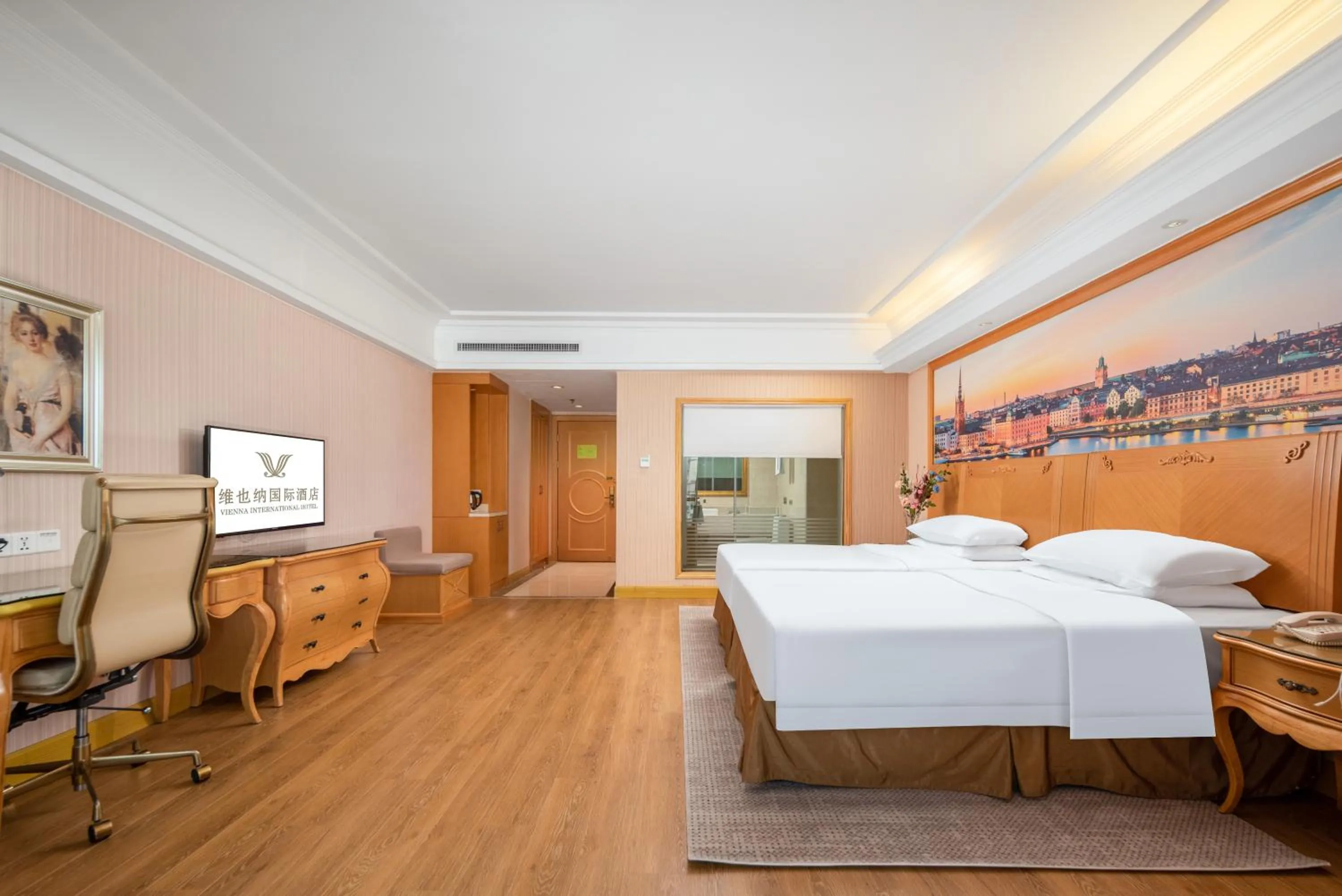 Bed in Vienna International Hotel Wuhan Jiefang Avenue