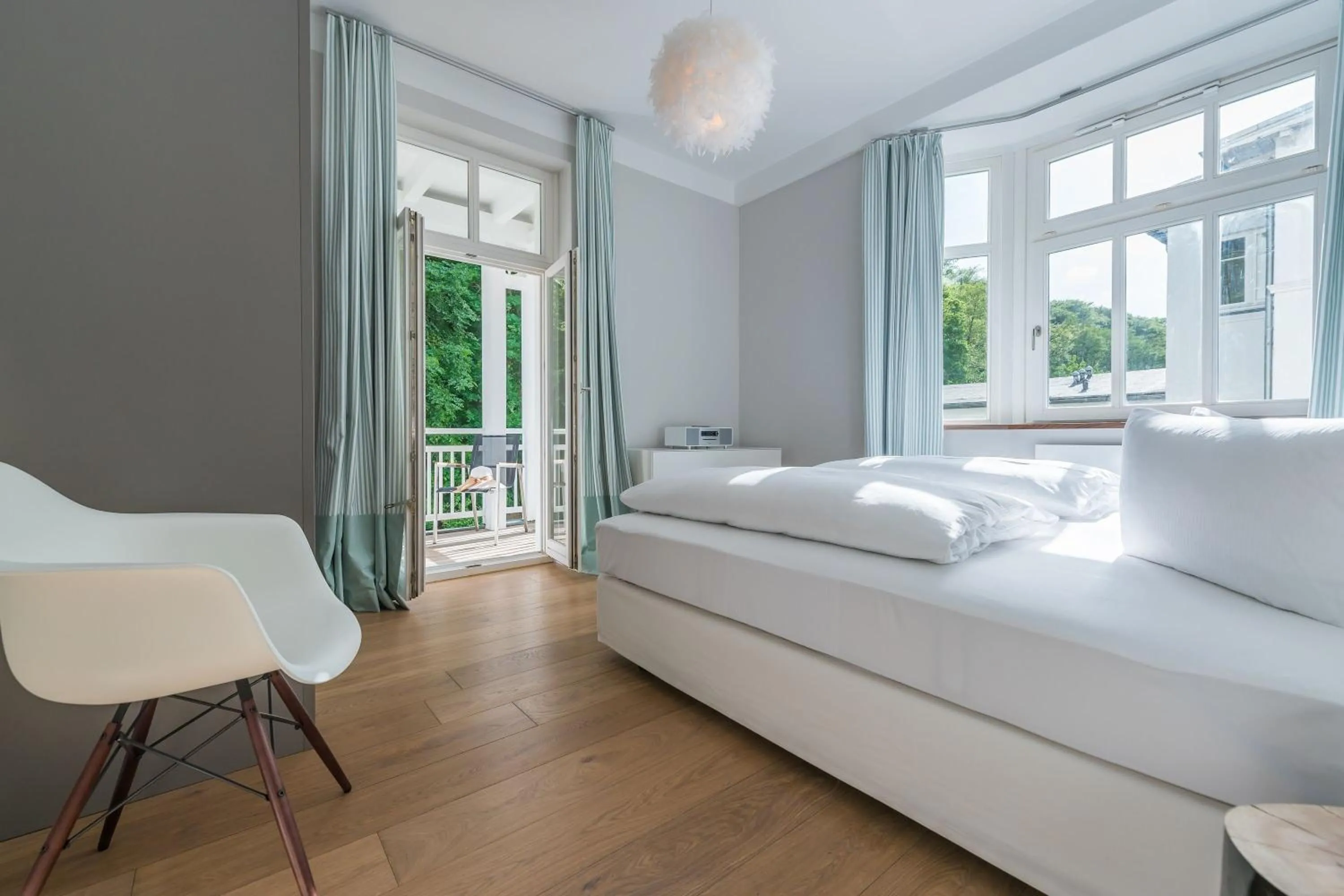 Bed in Villa Strandeck Meeresleuchten