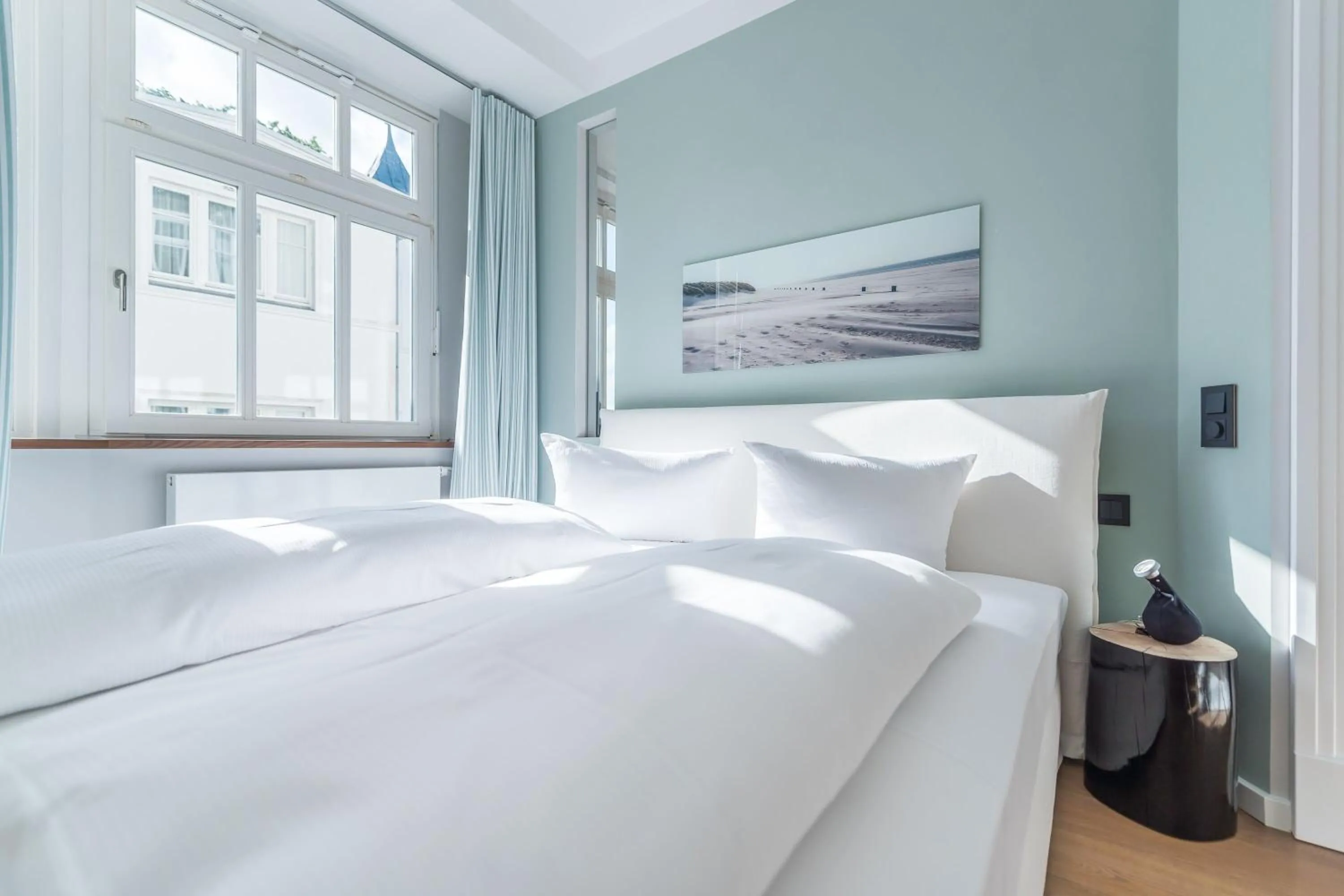 Bed in Villa Strandeck Meeresleuchten