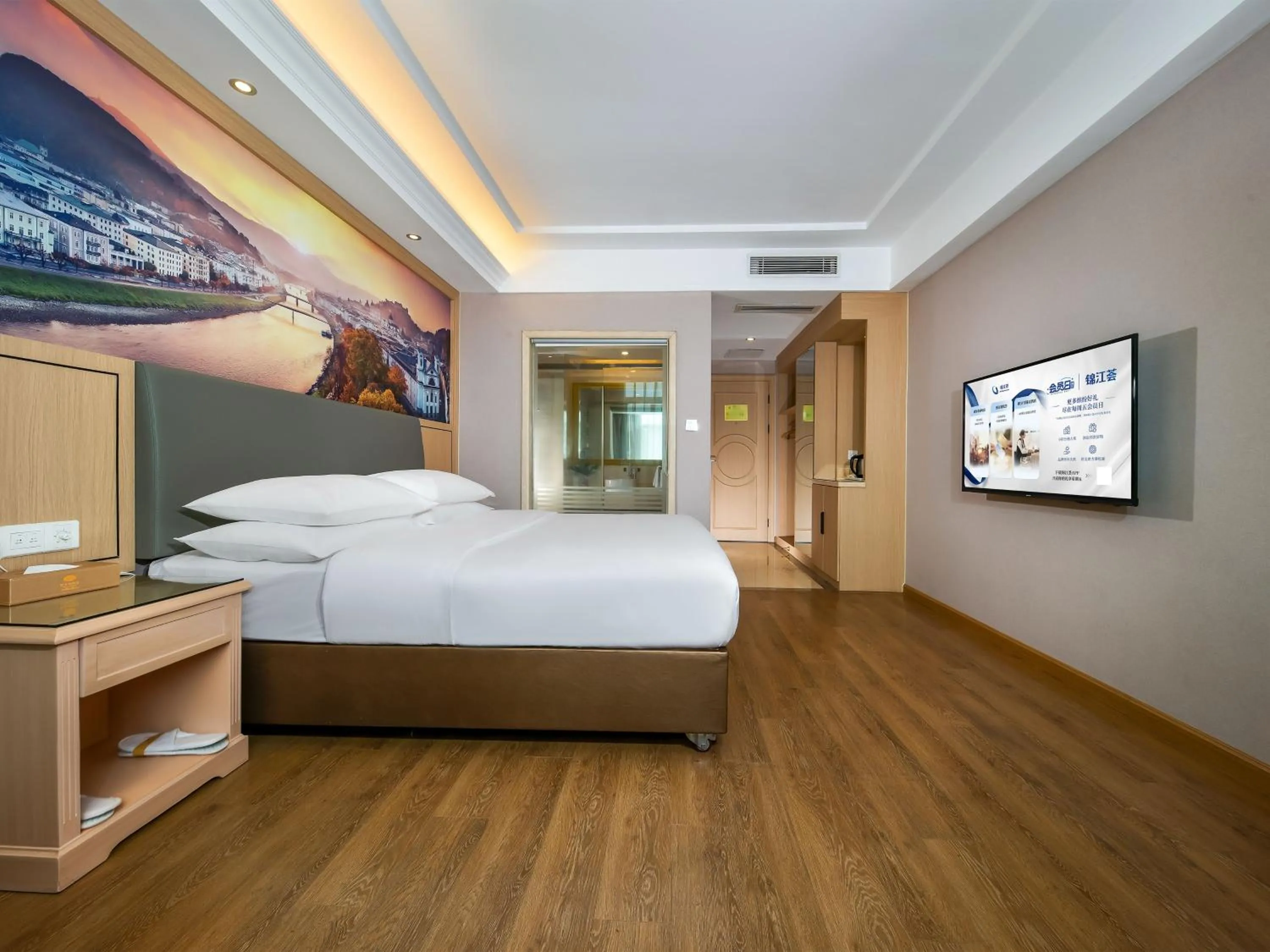 Bed in Vienna Hotel Shenzhen Henggang Cuihu Shangzhuang