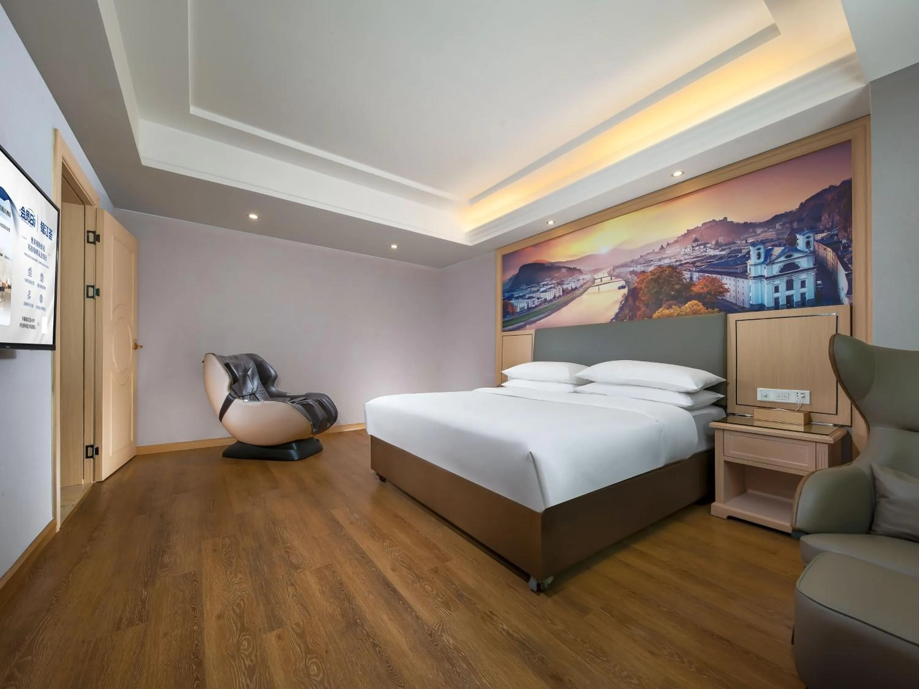 Bedroom, Bed in Vienna Hotel Shenzhen Henggang Cuihu Shangzhuang