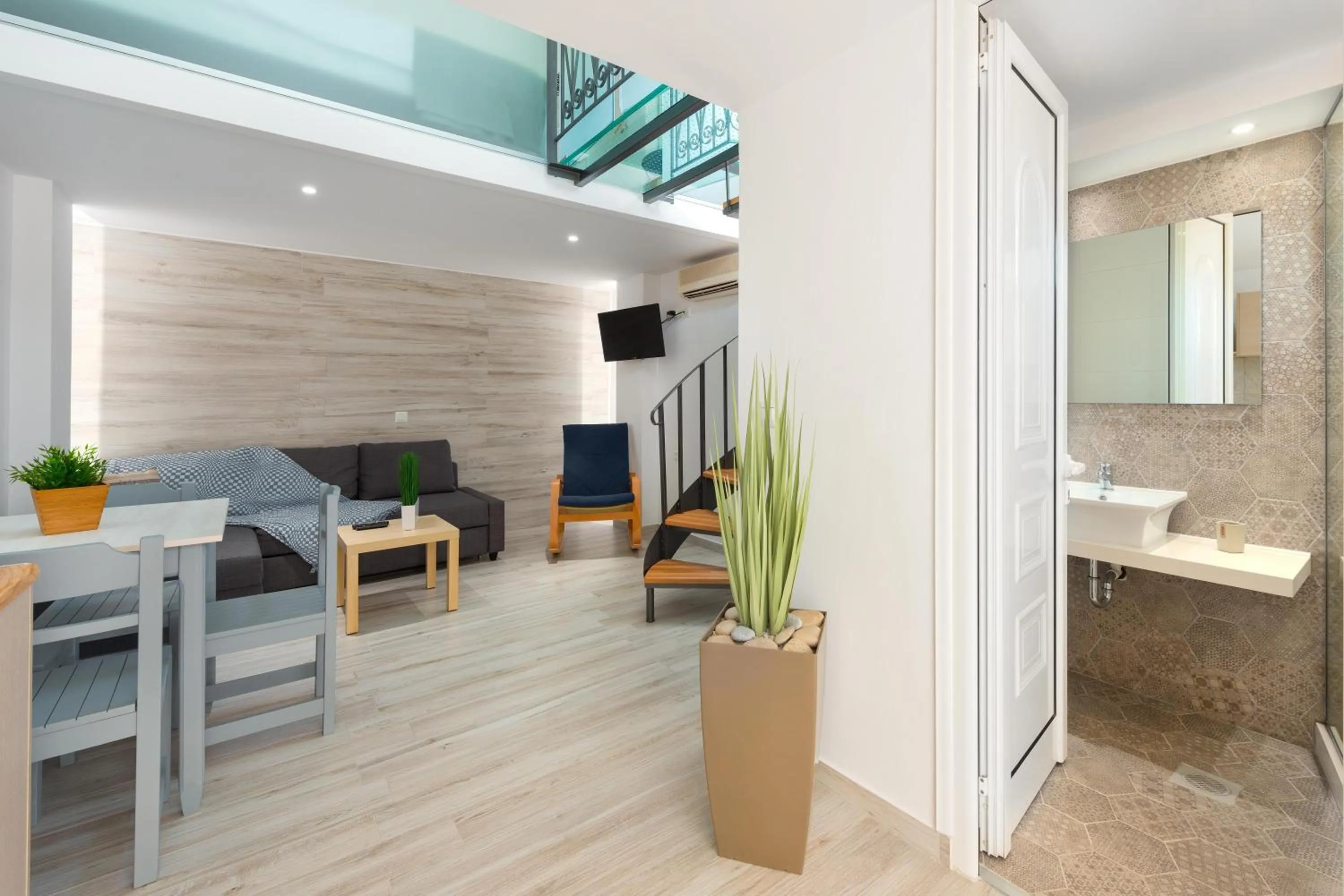 Living room in Pefkos View Suites & Maisonette