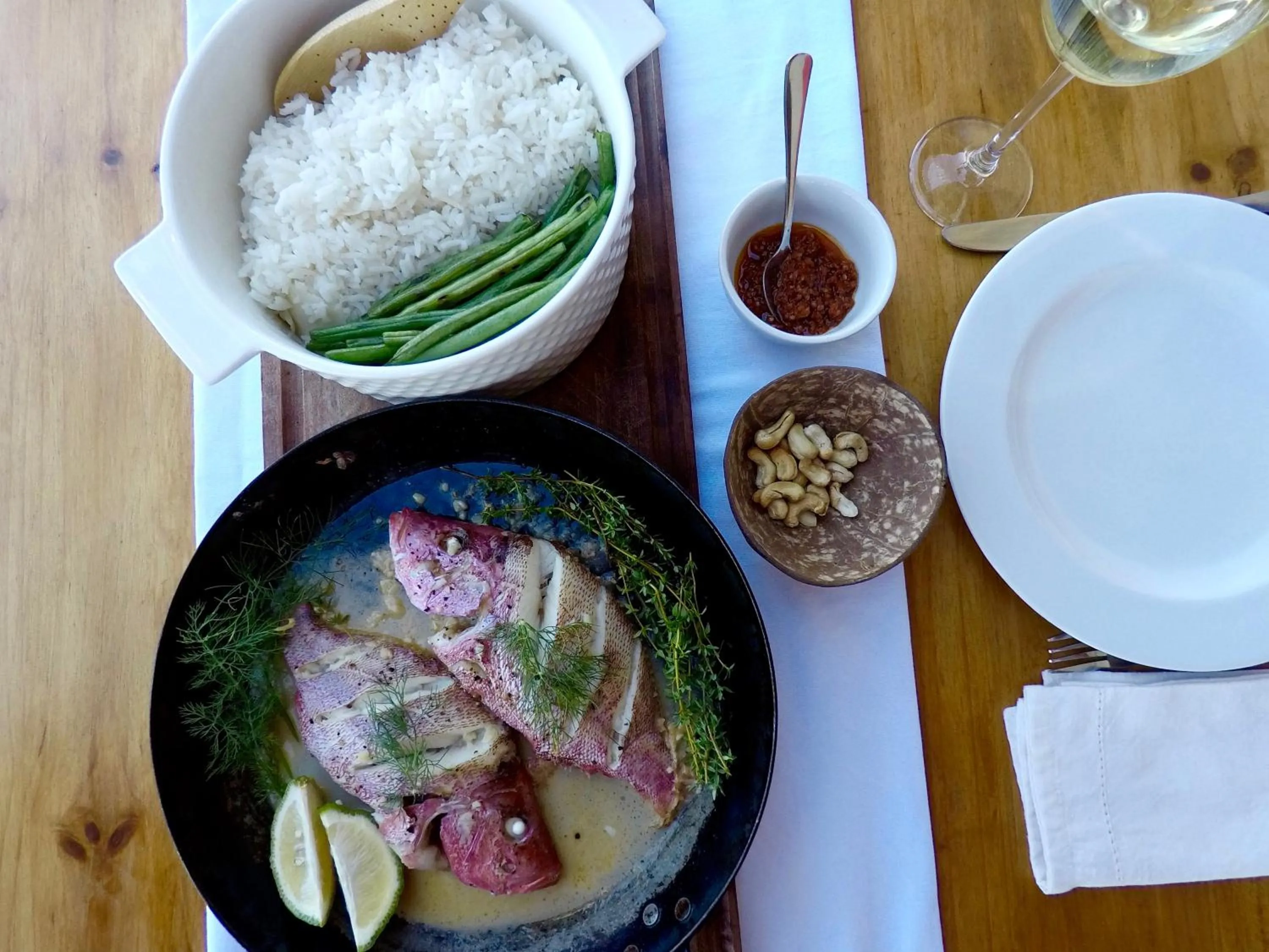 Food close-up in Travessia Beach Lodge