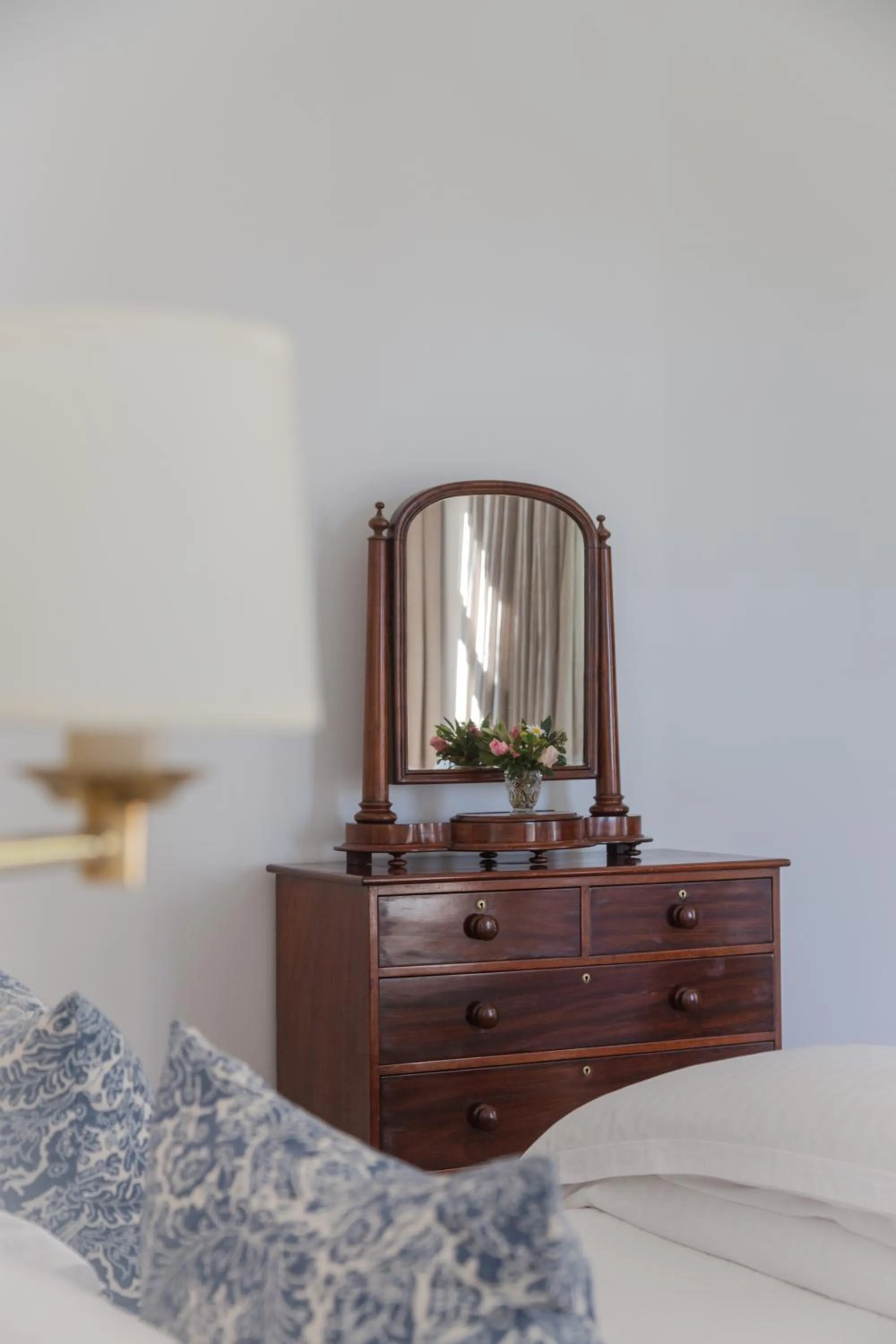 Bed in Lily Pond House at Le Lude