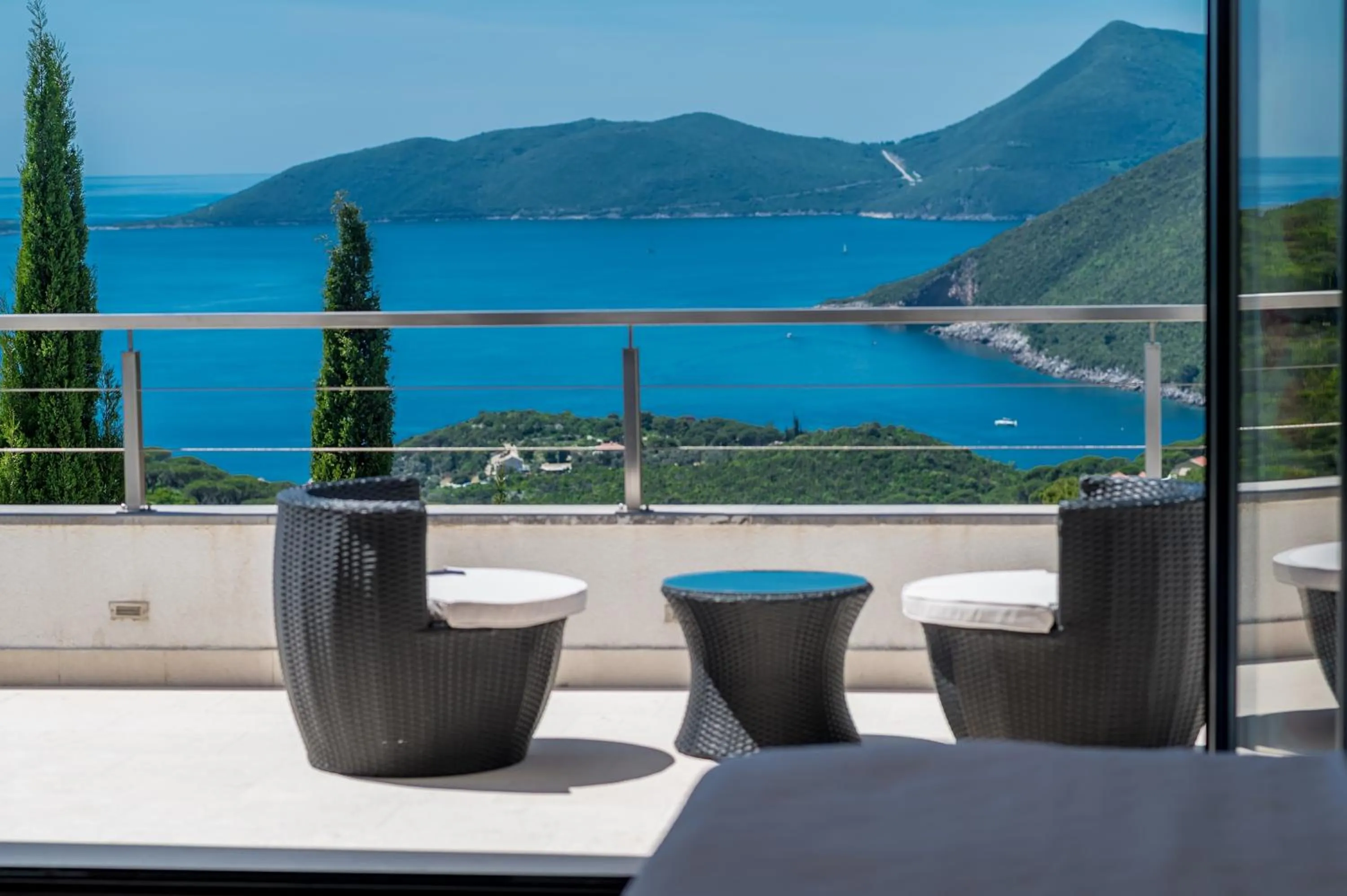 Balcony/Terrace in Villa Luštica, Spacious 4-Bedroom Villa with Private Pool