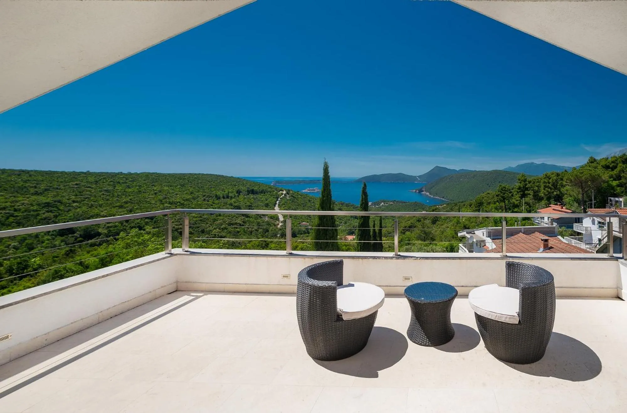Balcony/Terrace in Villa Luštica, Spacious 4-Bedroom Villa with Private Pool