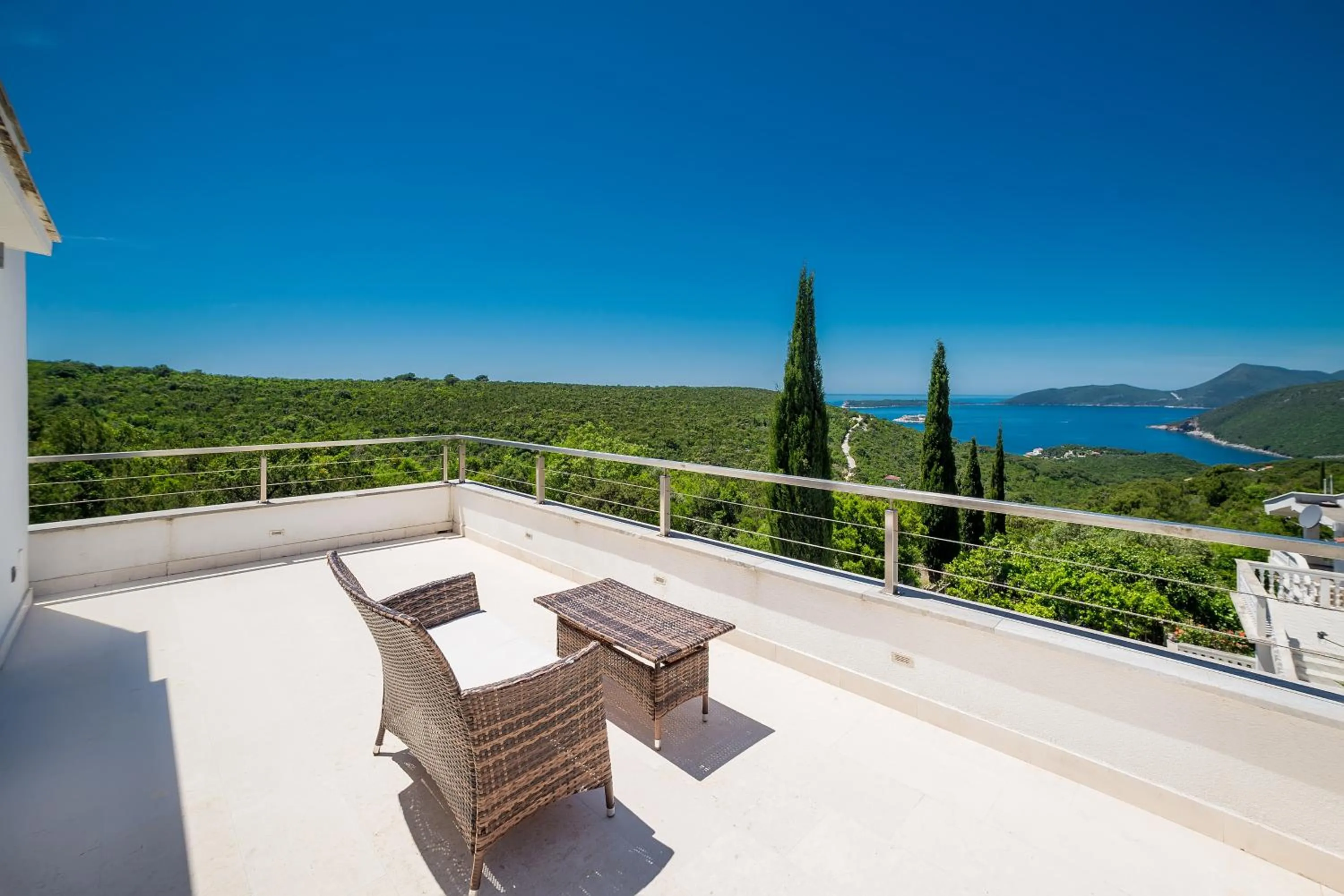 Balcony/Terrace in Villa Luštica, Spacious 4-Bedroom Villa with Private Pool