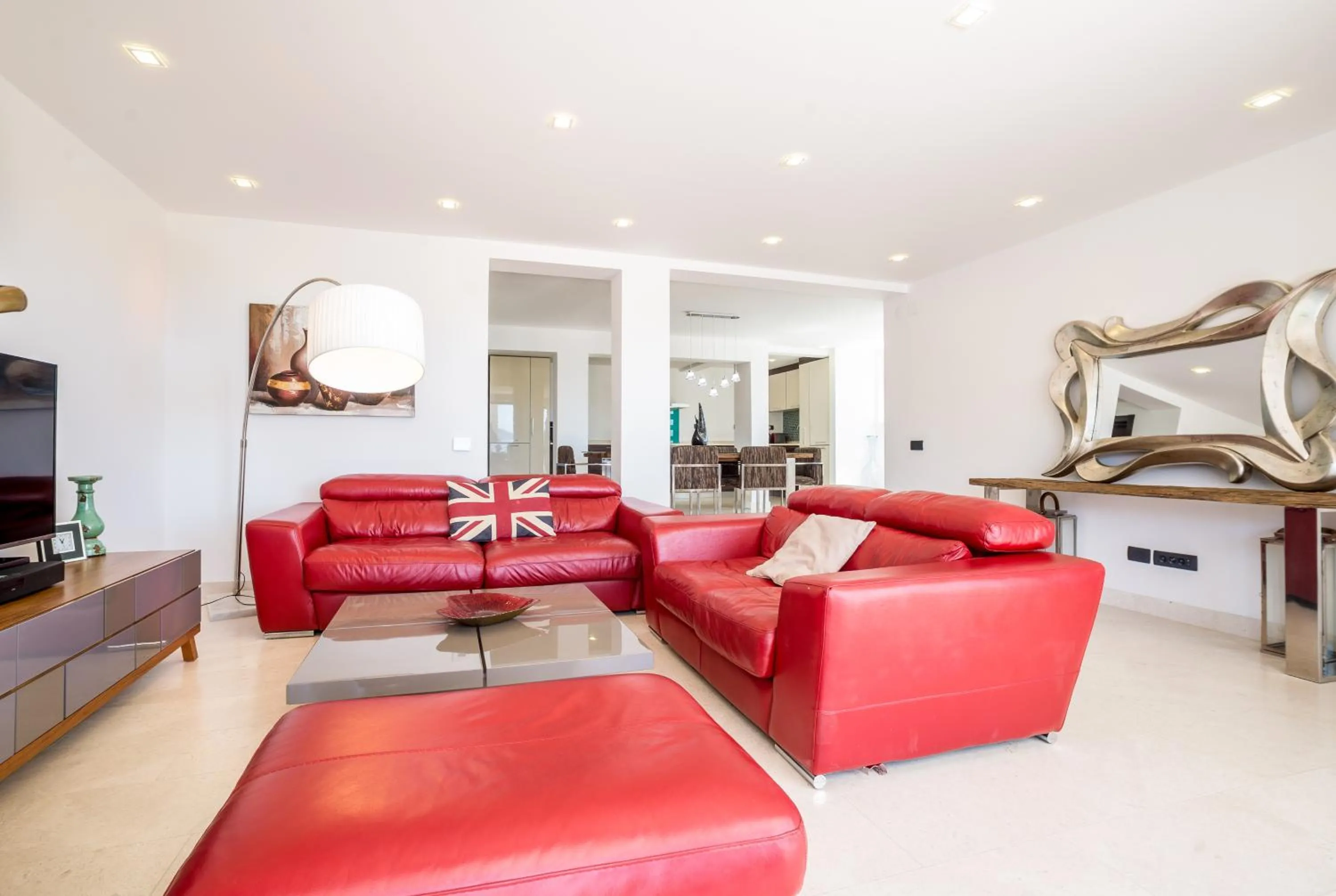 TV and multimedia in Villa Luštica, Spacious 4-Bedroom Villa with Private Pool